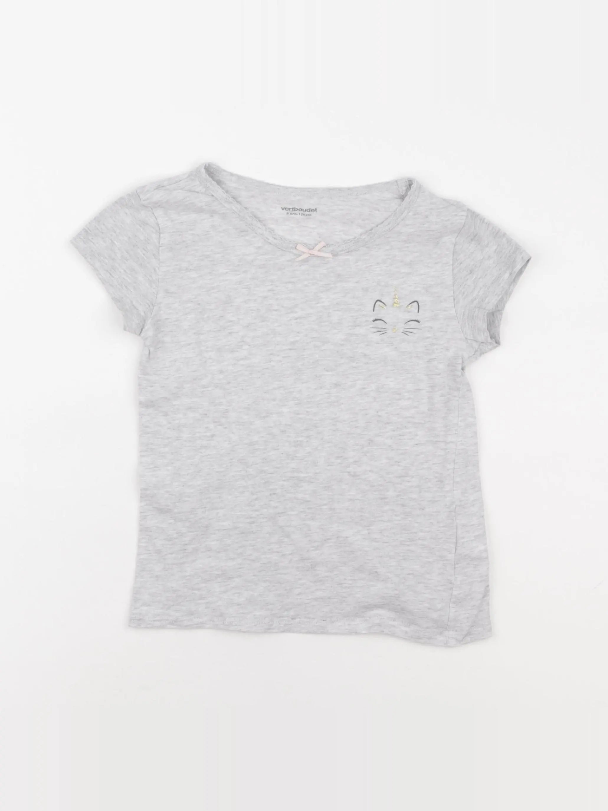 Vertbaudet - maillot de corps gris - 8 ans