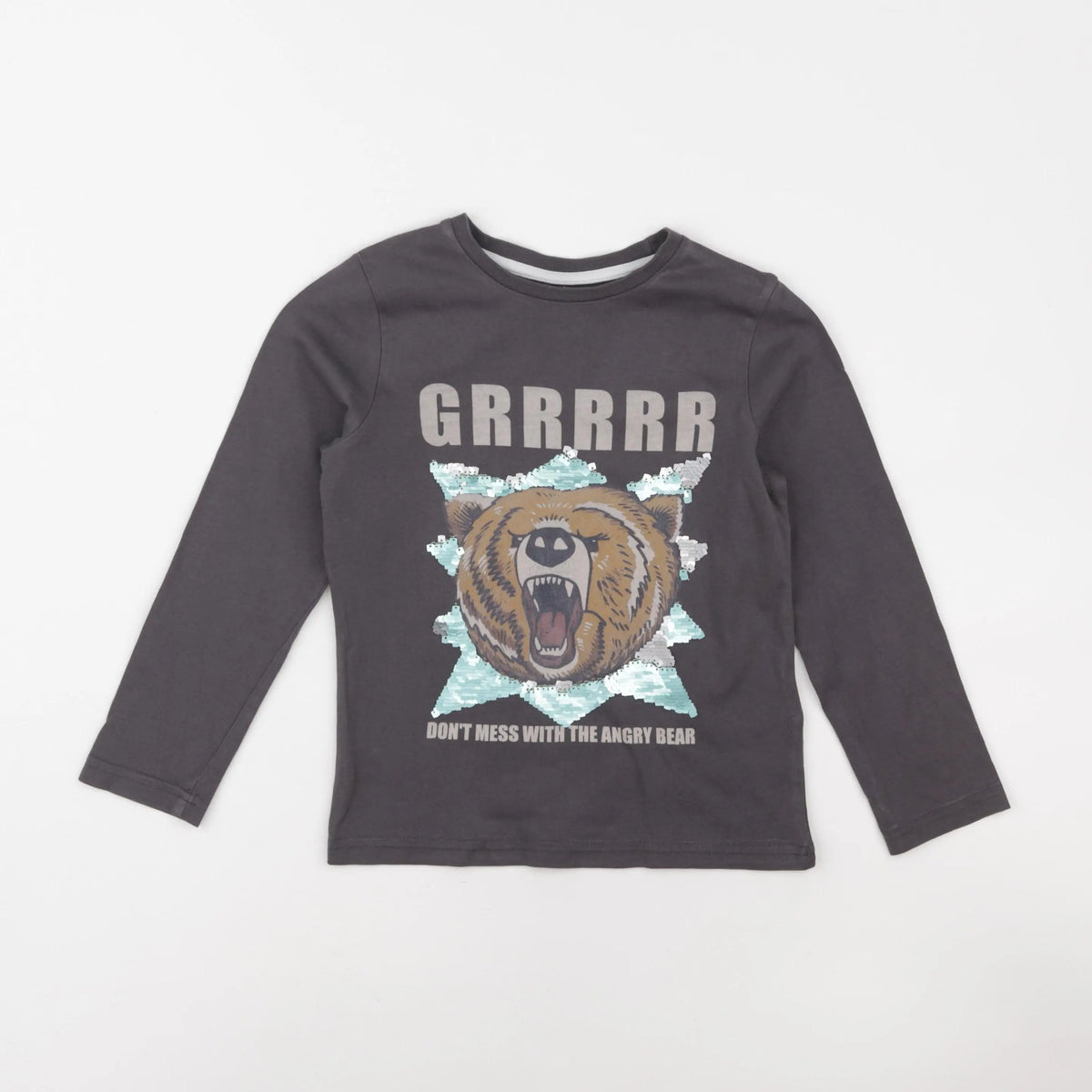 Vertbaudet - tee-shirt gris - 6 ans
