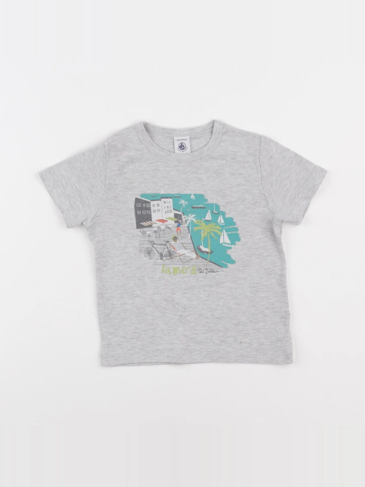 Petit Bateau - tee-shirt gris - 3 mois