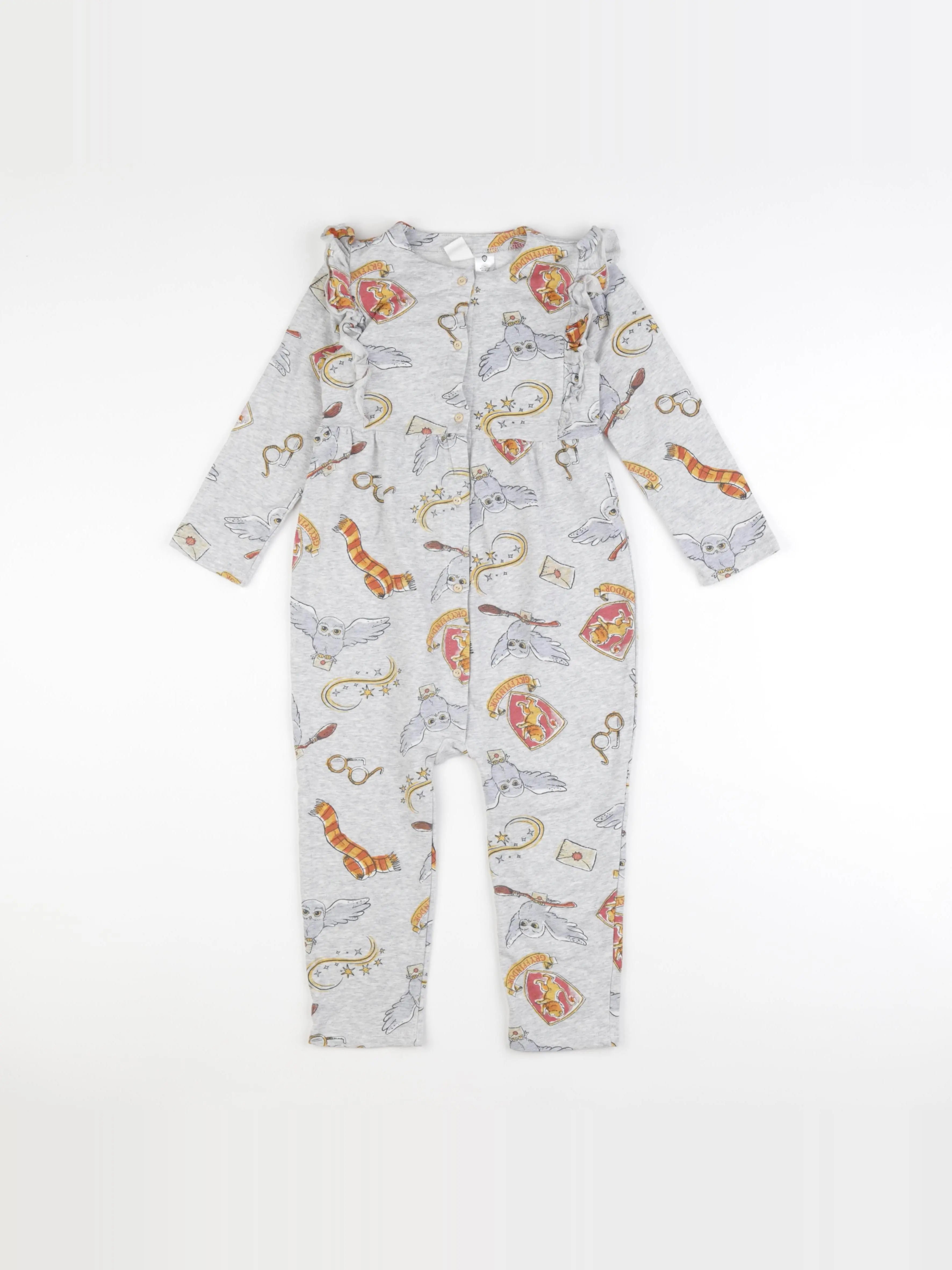 H&M - combinaison gris - 3/4 ans