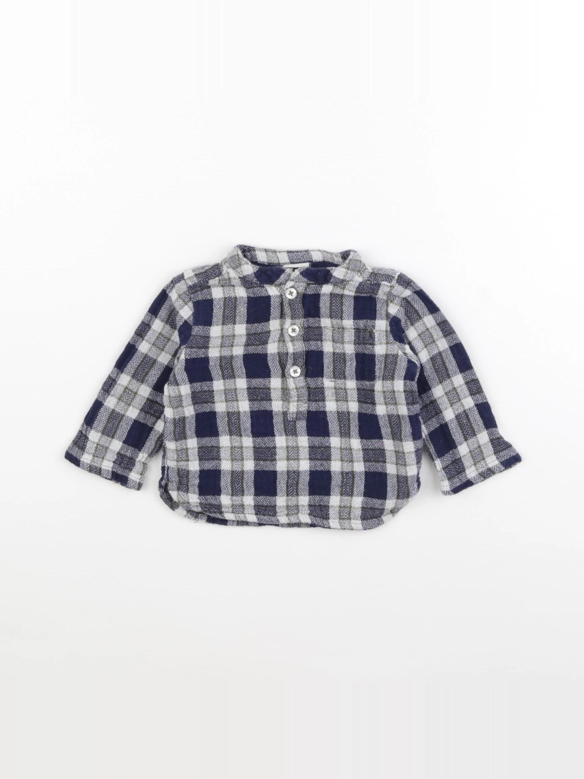 Bonton - chemise bleu - 6 mois