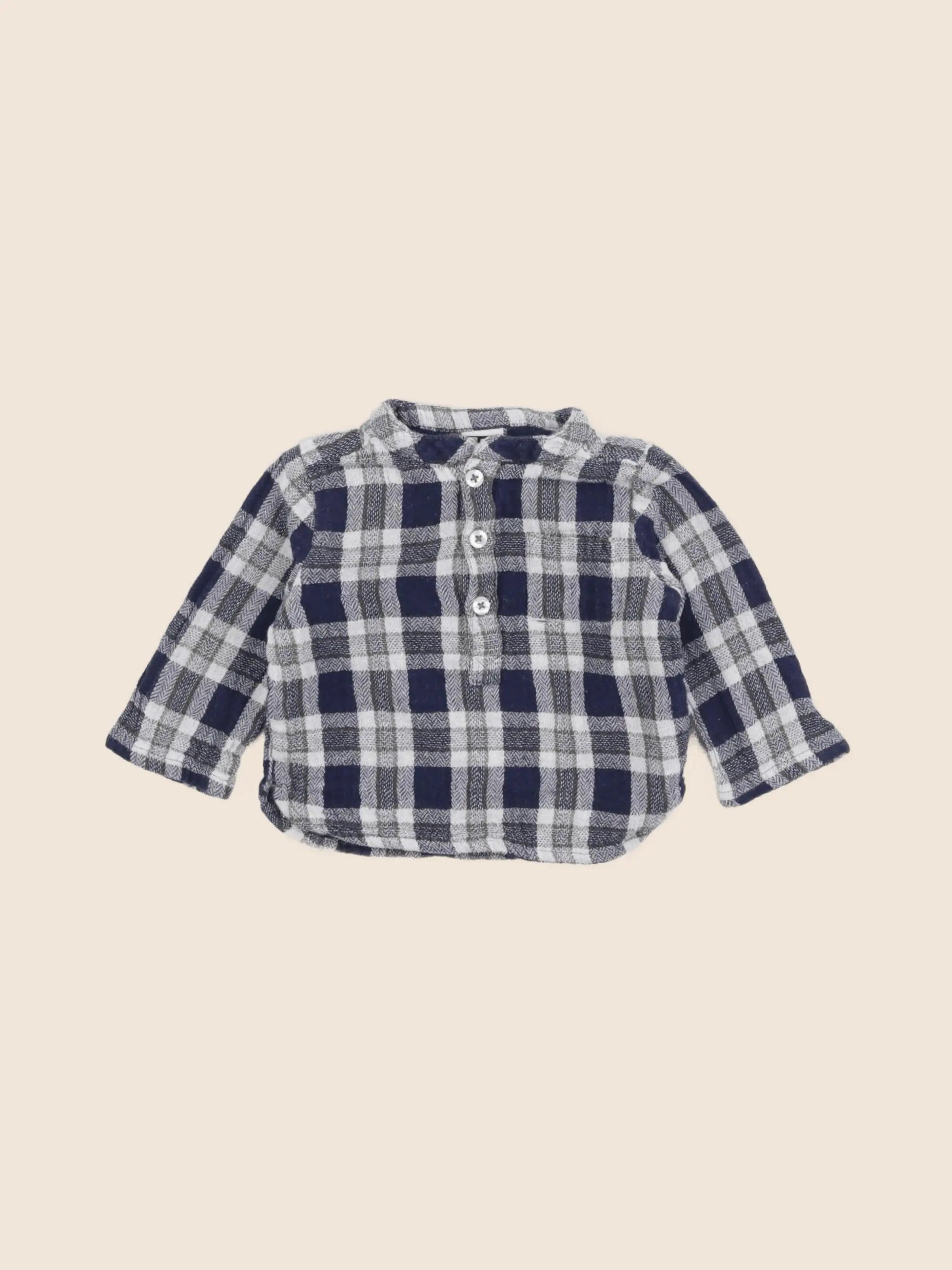 Bonton - chemise bleu - 6 mois