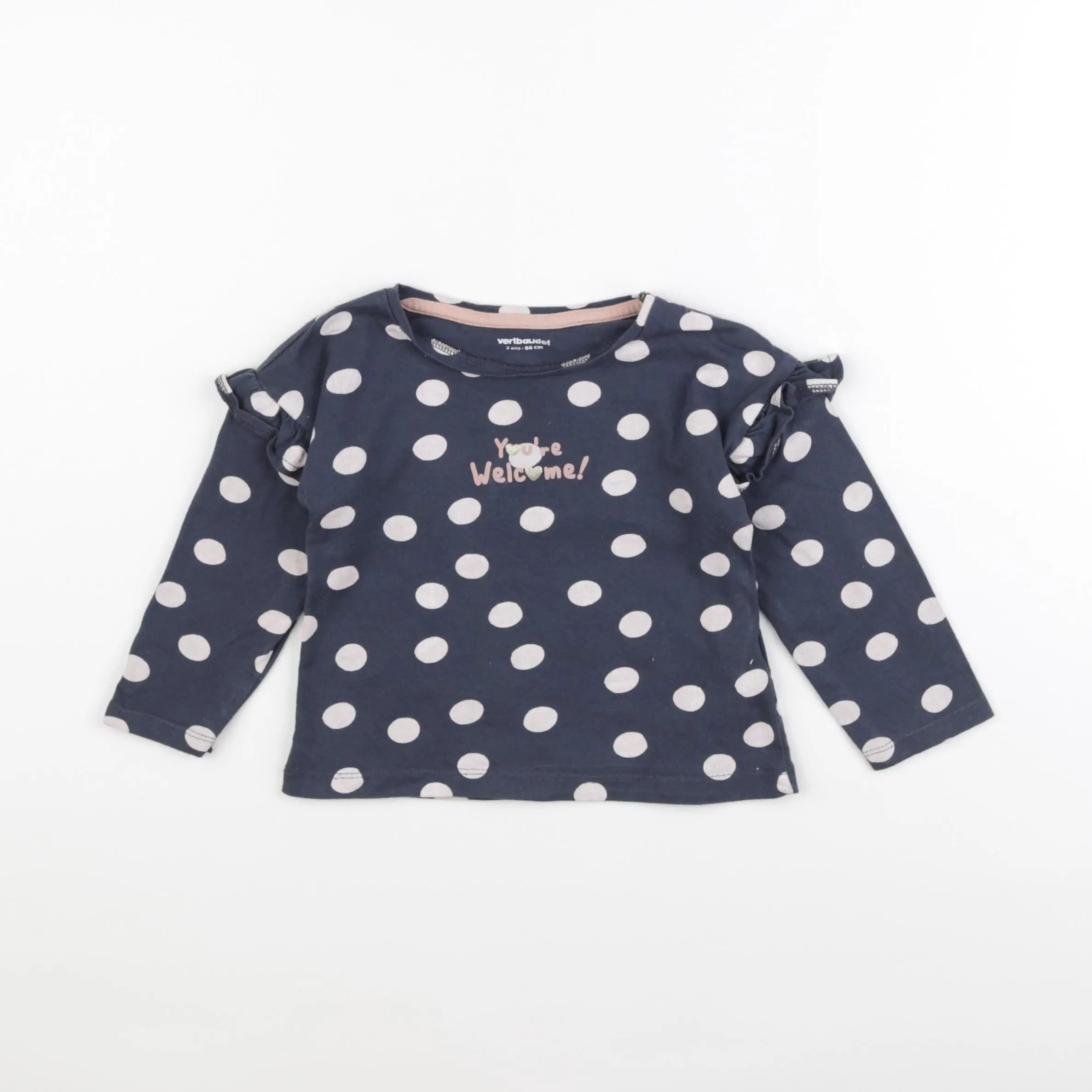 Vertbaudet - tee-shirt bleu - 2 ans