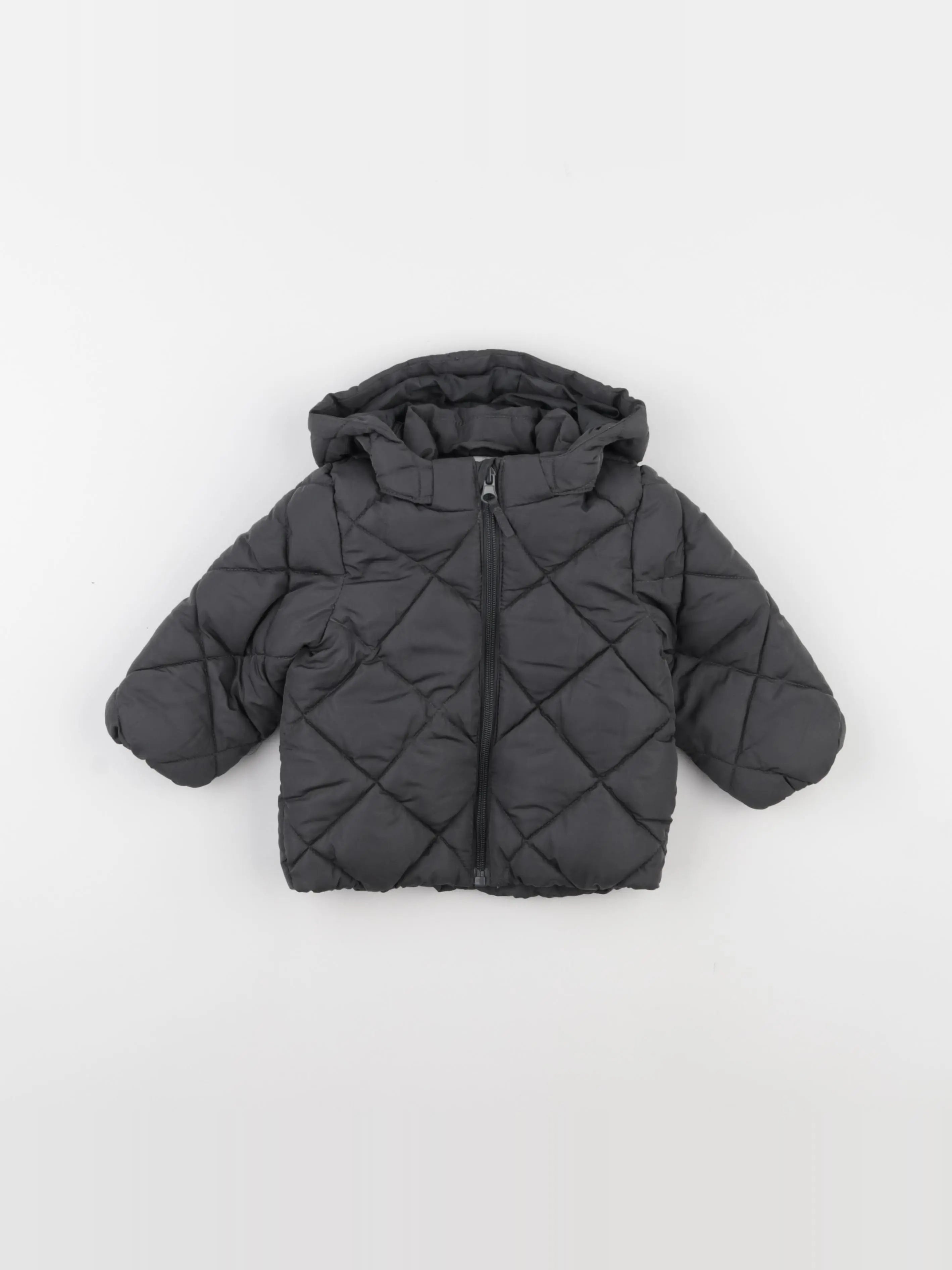 H&M - doudoune gris - 6/9 mois