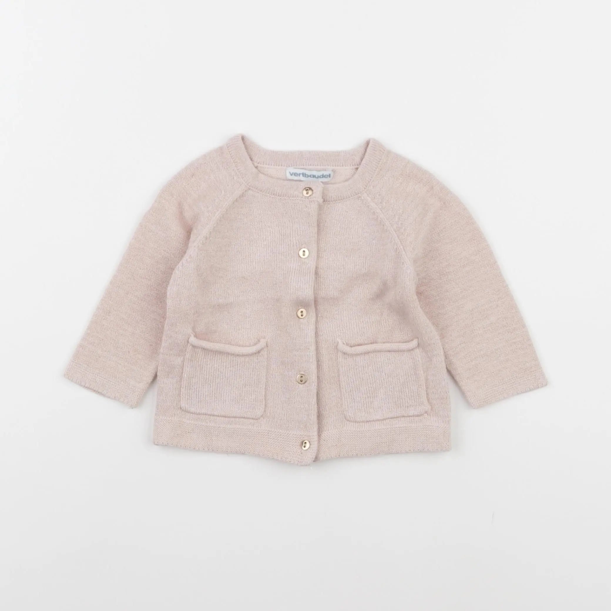 Vertbaudet - gilet rose - 6 mois