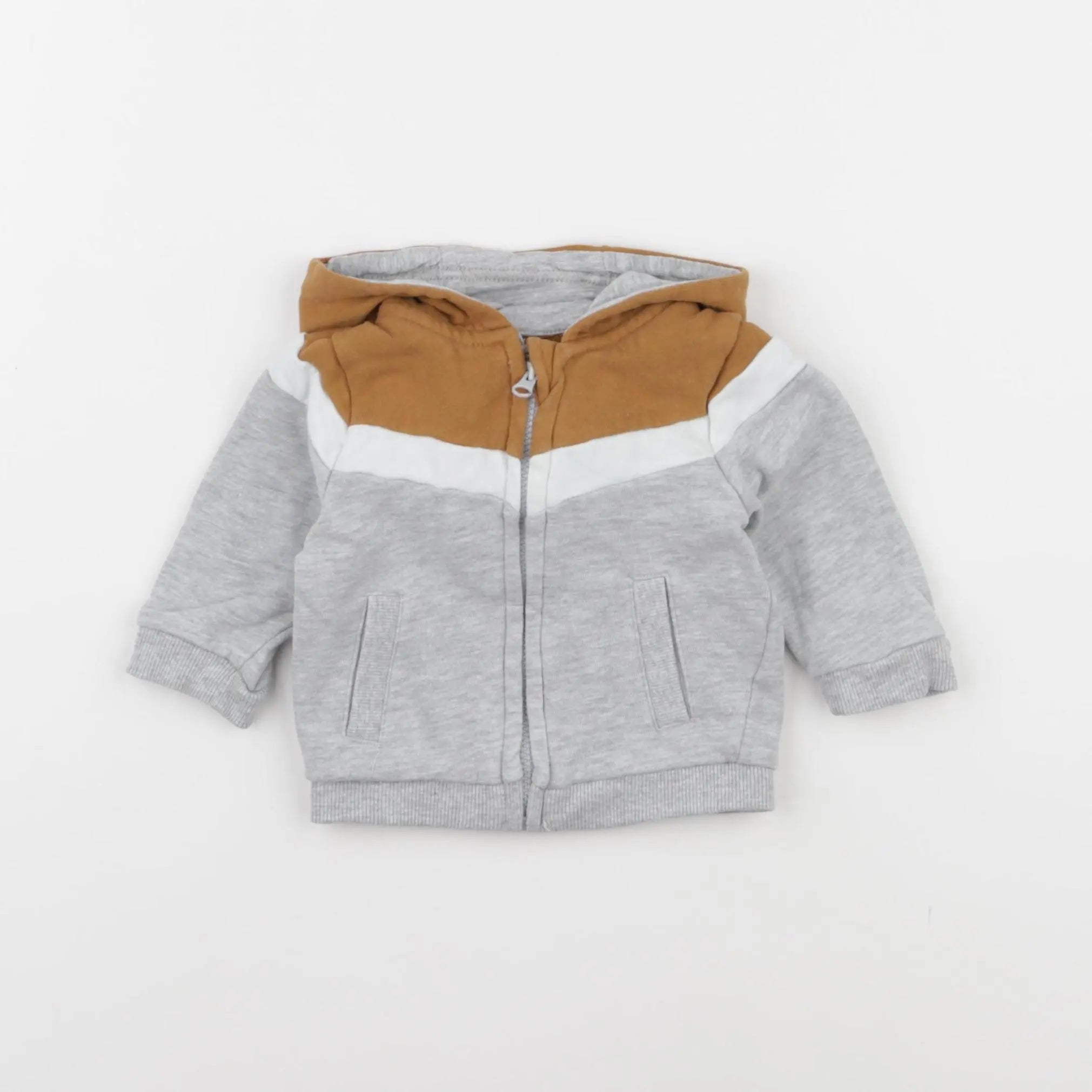 Vertbaudet - sweat gris - 3 mois