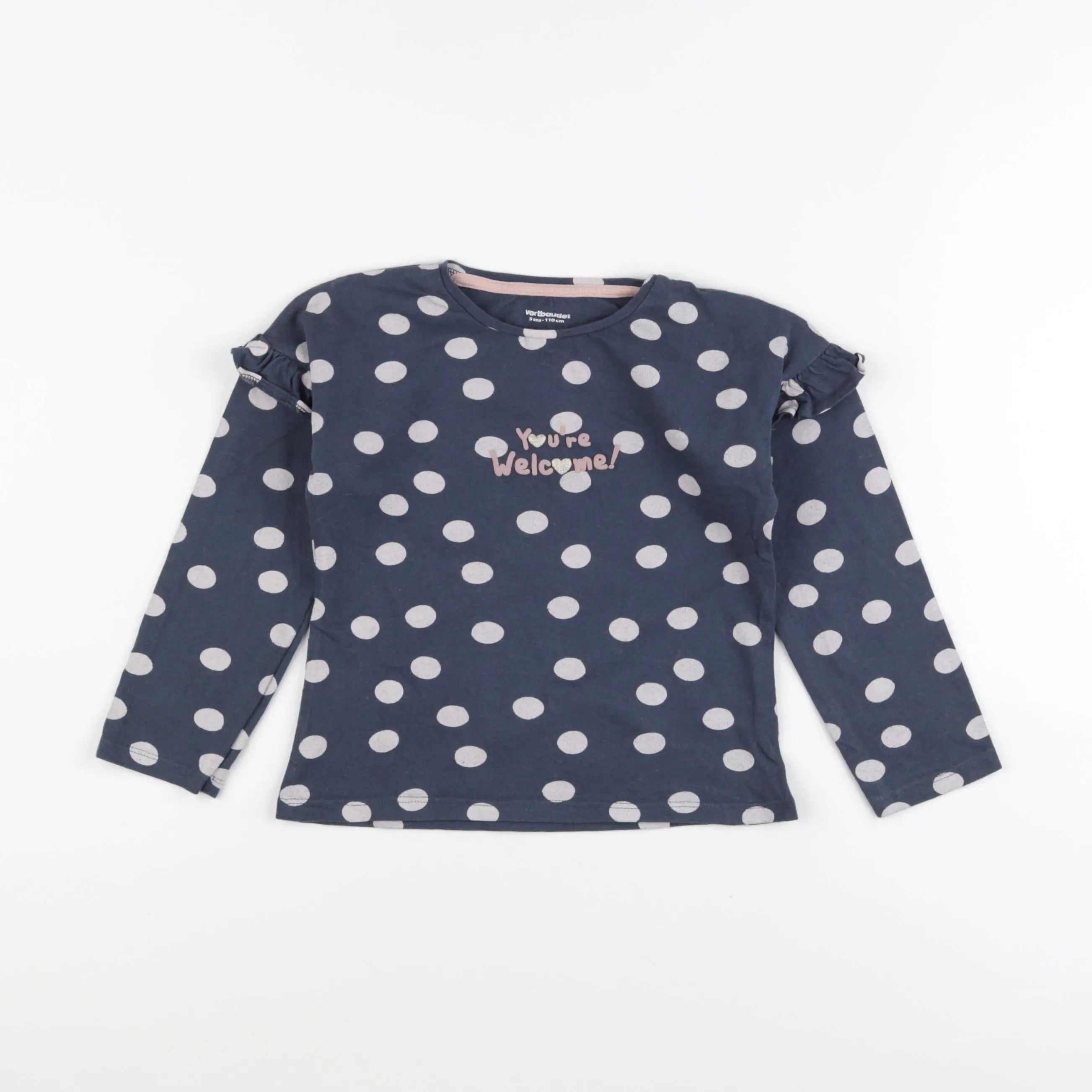 Vertbaudet - tee-shirt bleu - 5 ans