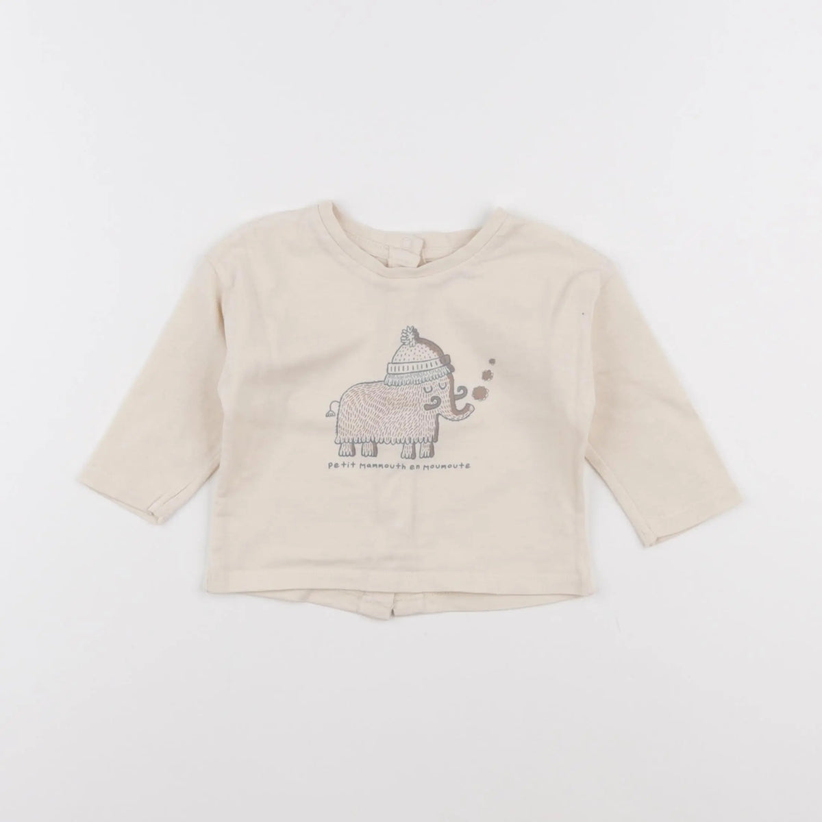 Vertbaudet - tee-shirt beige - 6 mois