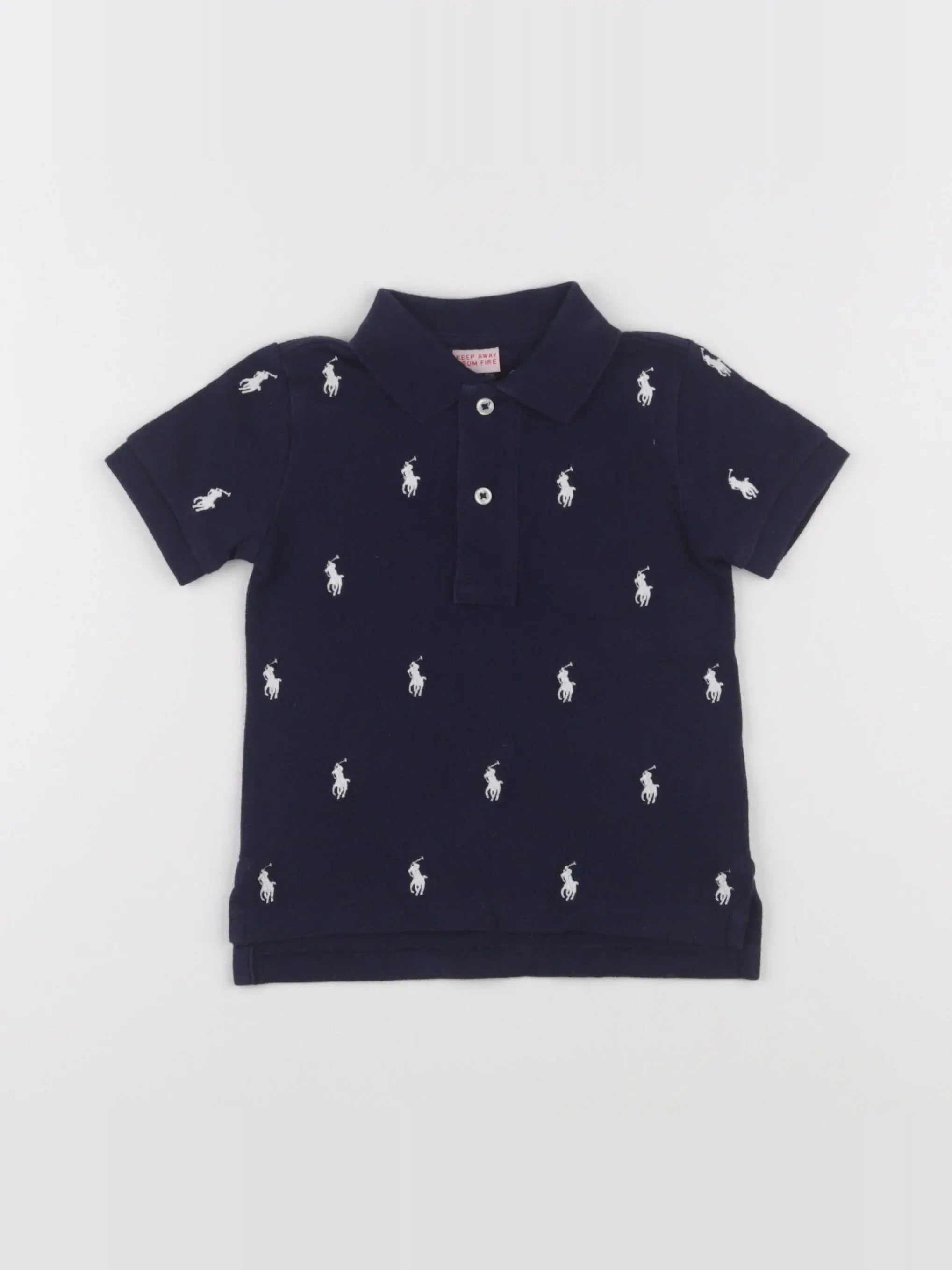 Ralph Lauren - polo bleu - 12 mois