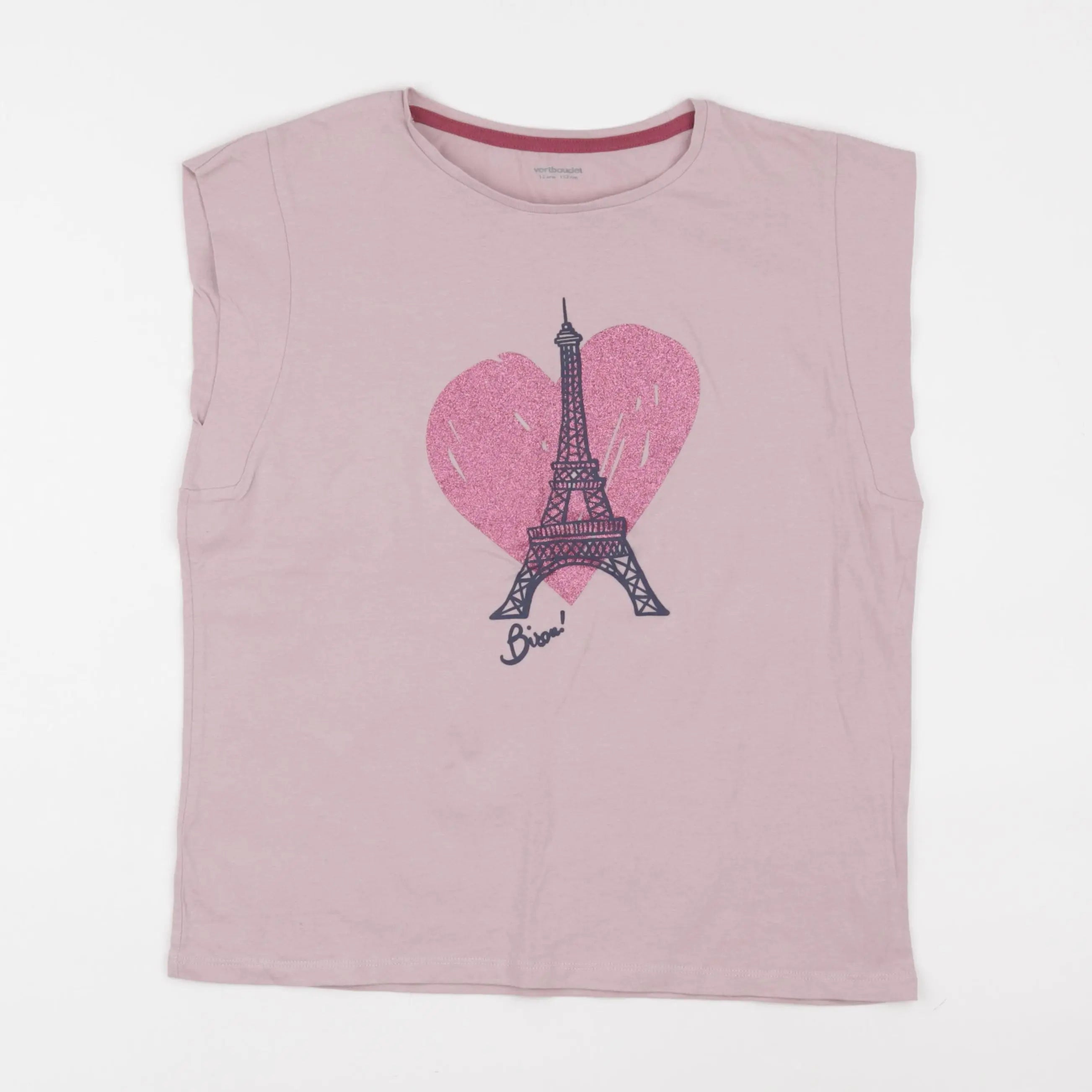 Vertbaudet - tee-shirt rose - 12 ans