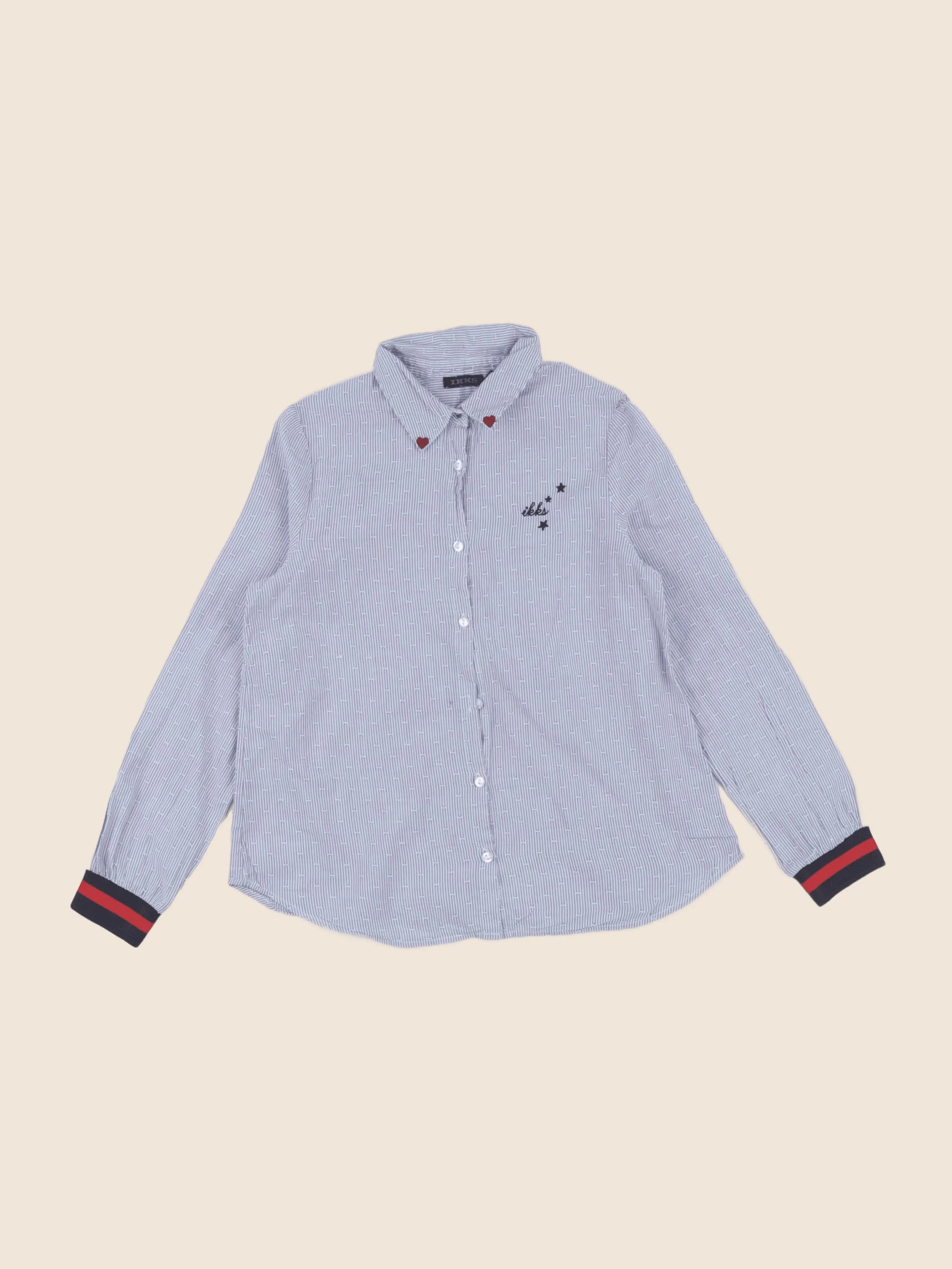 IKKS - blouse bleu, argent - 8 ans