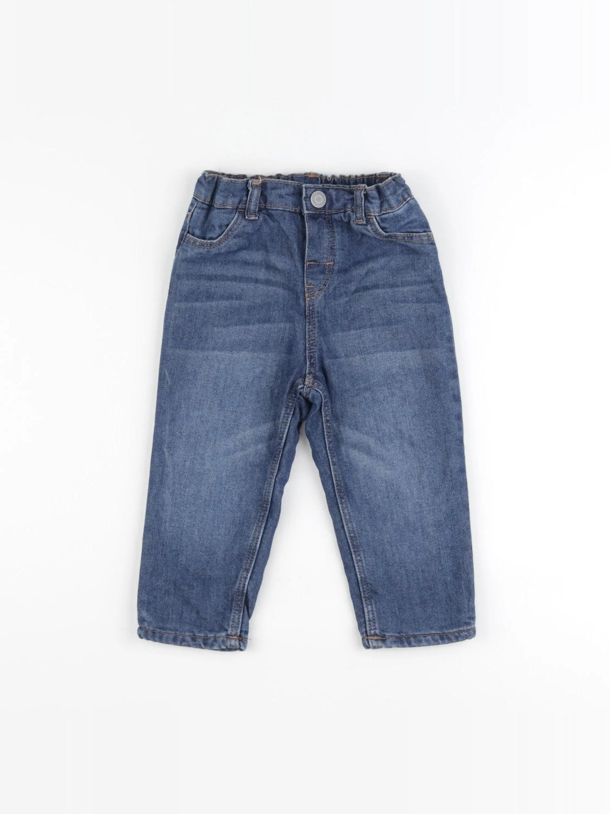 H&M - jean doublé bleu - 12/18 mois