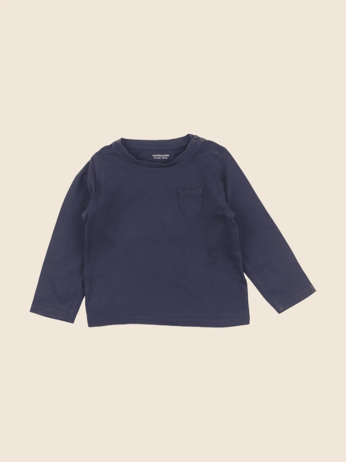 Vertbaudet - tee-shirt bleu - 24 mois