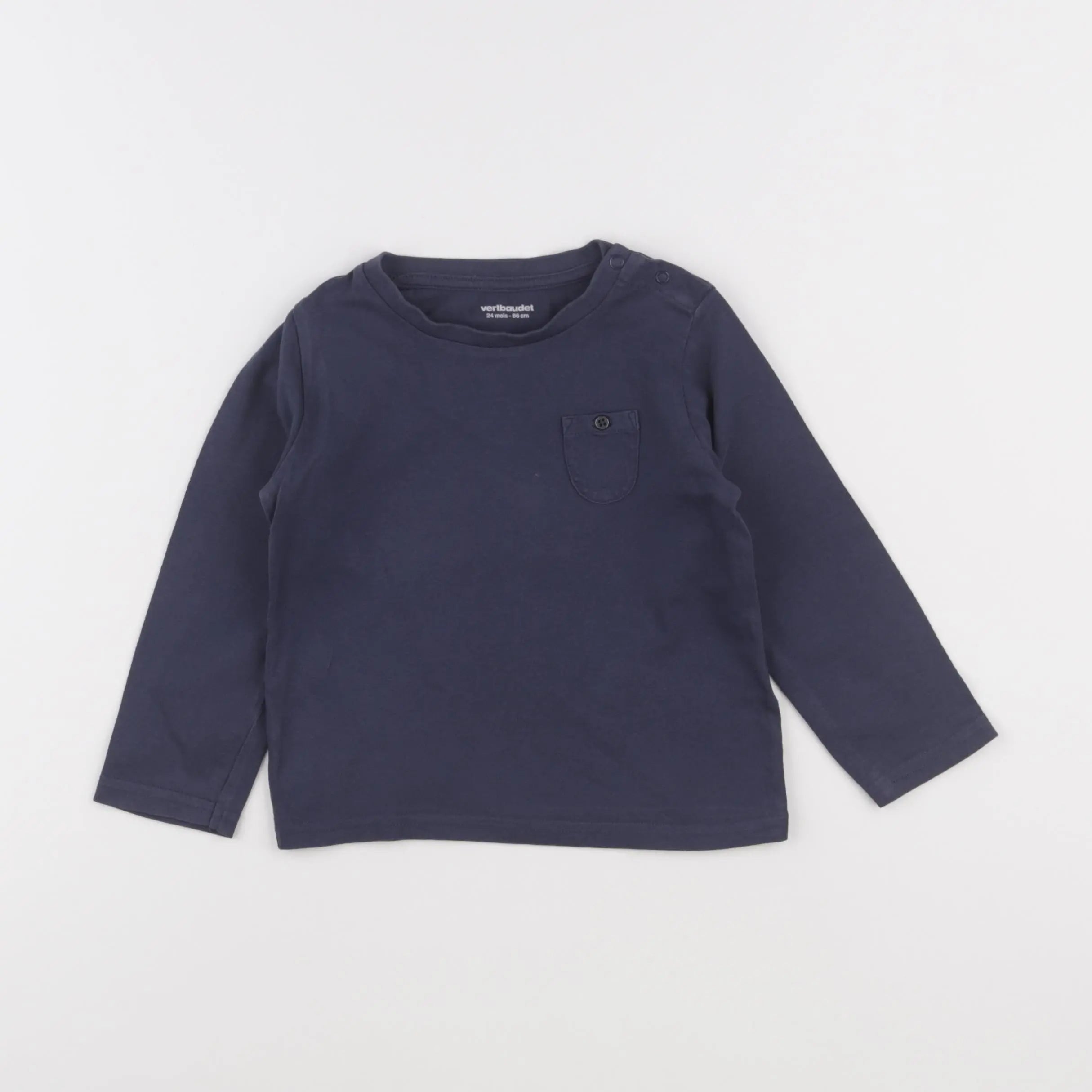 Vertbaudet - tee-shirt bleu - 24 mois