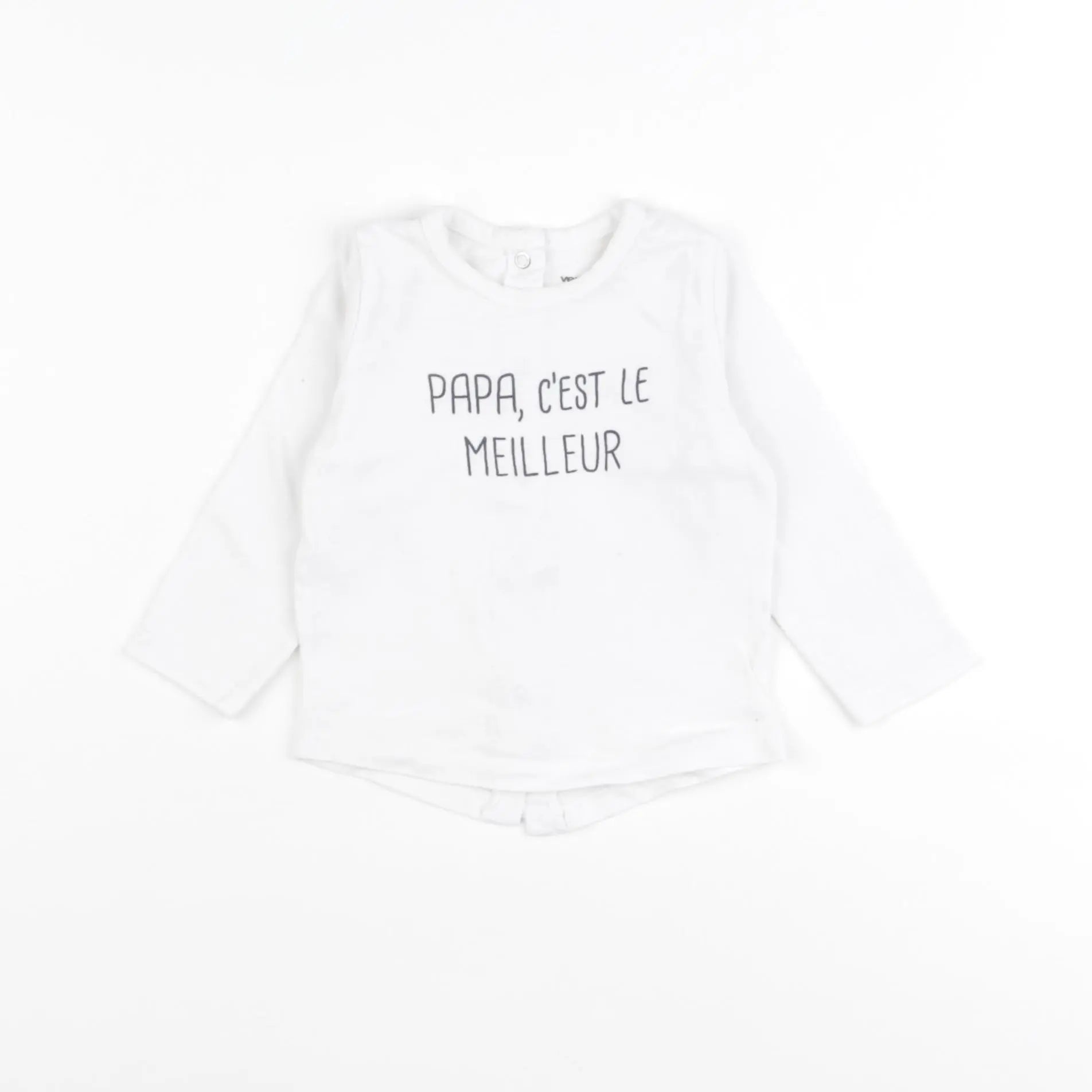 Vertbaudet - tee-shirt blanc - 6 mois