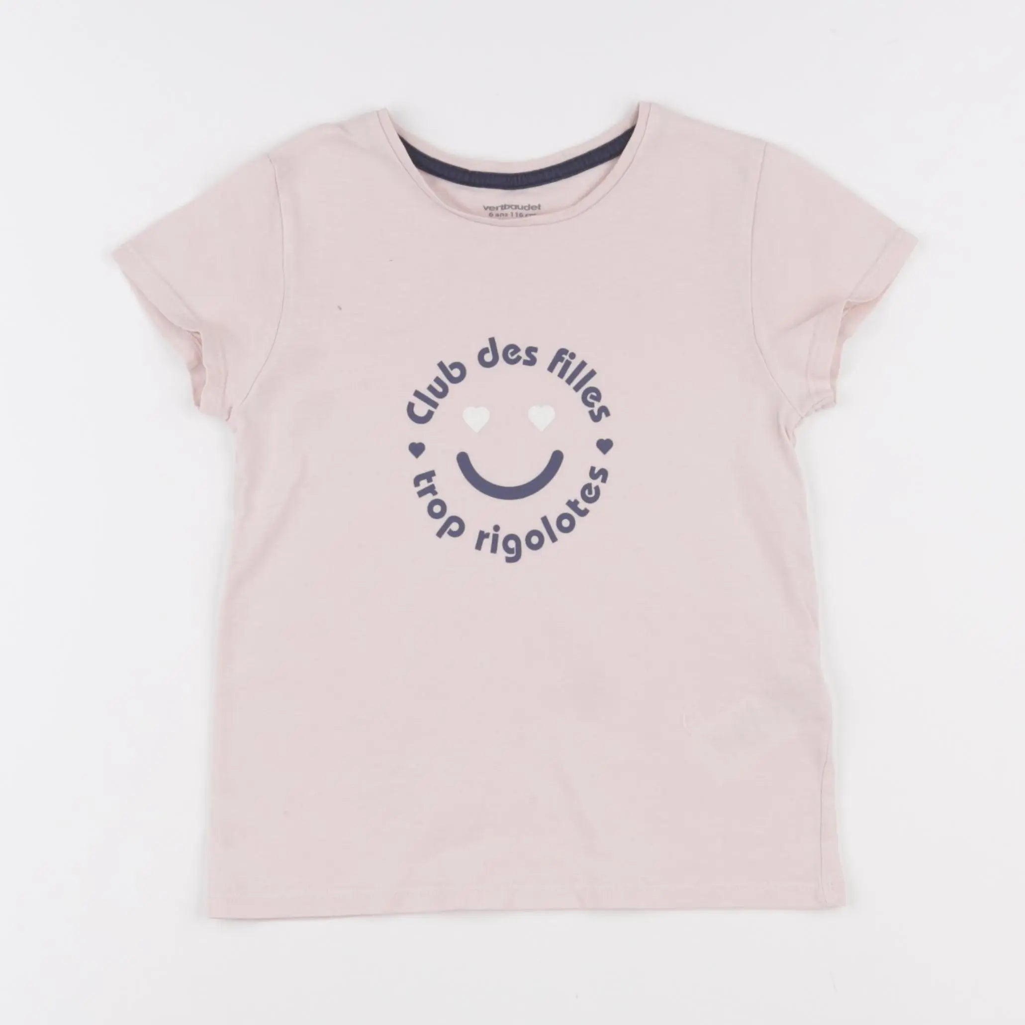 Vertbaudet - tee-shirt rose - 6 ans