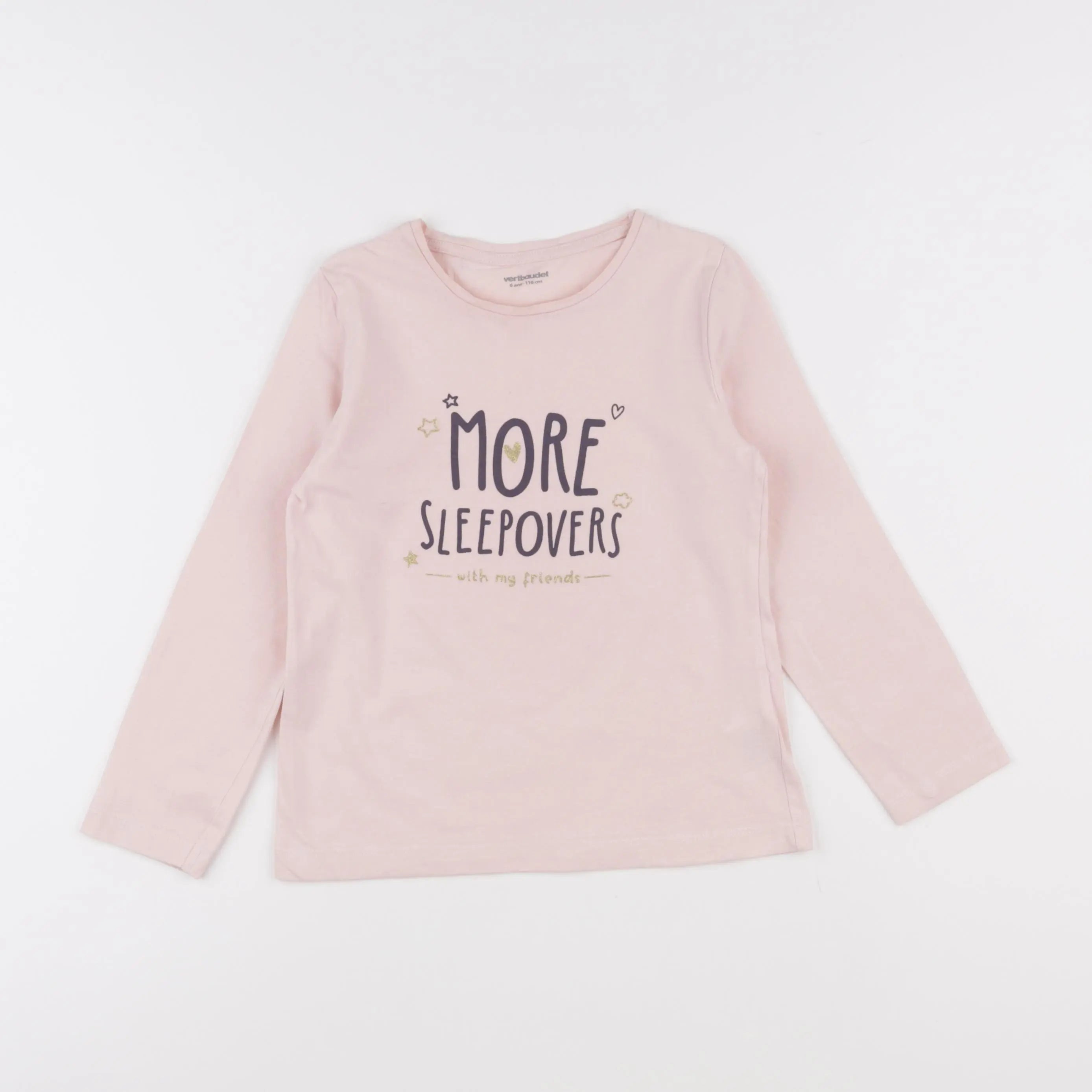 Vertbaudet - tee-shirt rose - 6 ans