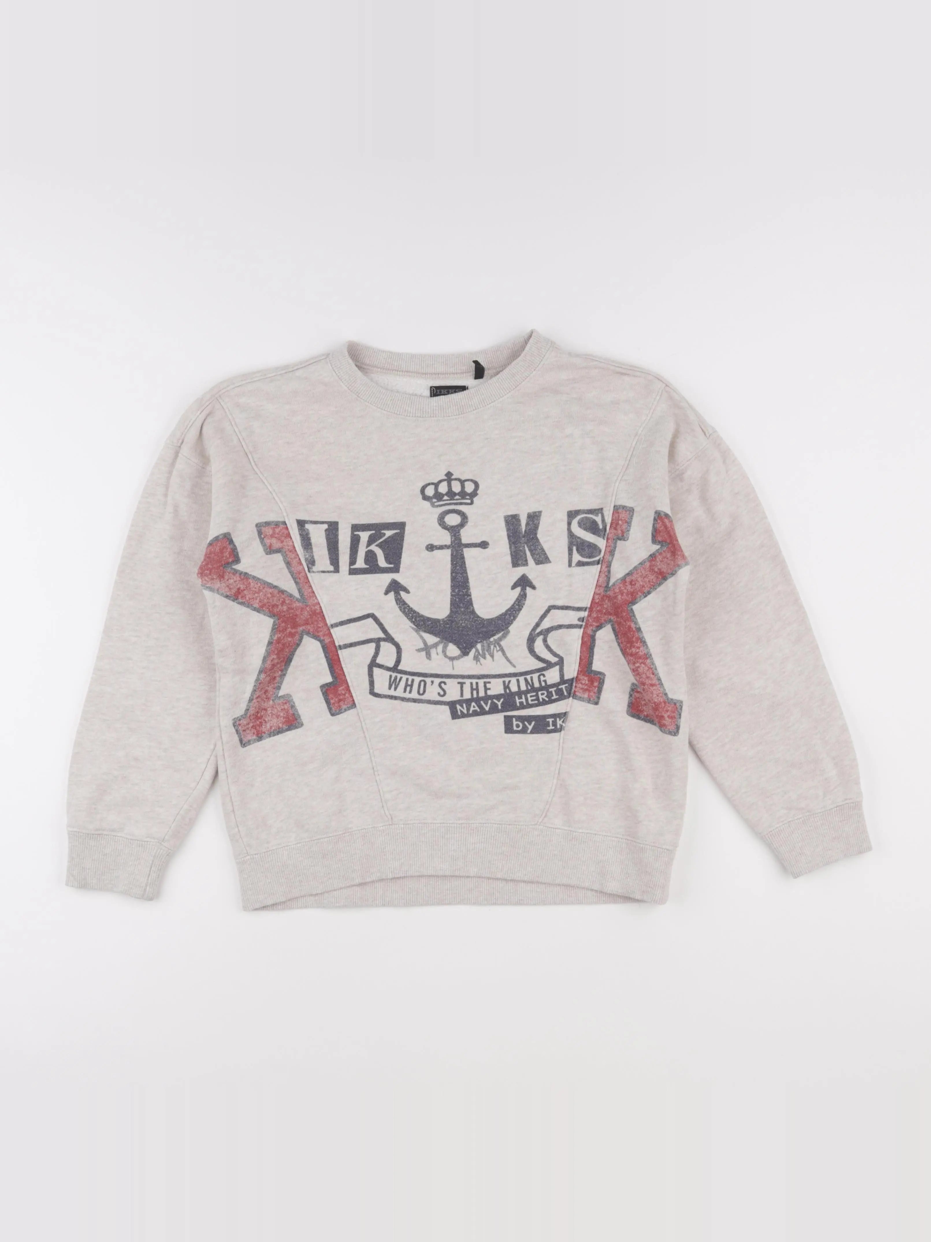 IKKS - sweat beige - 8 ans