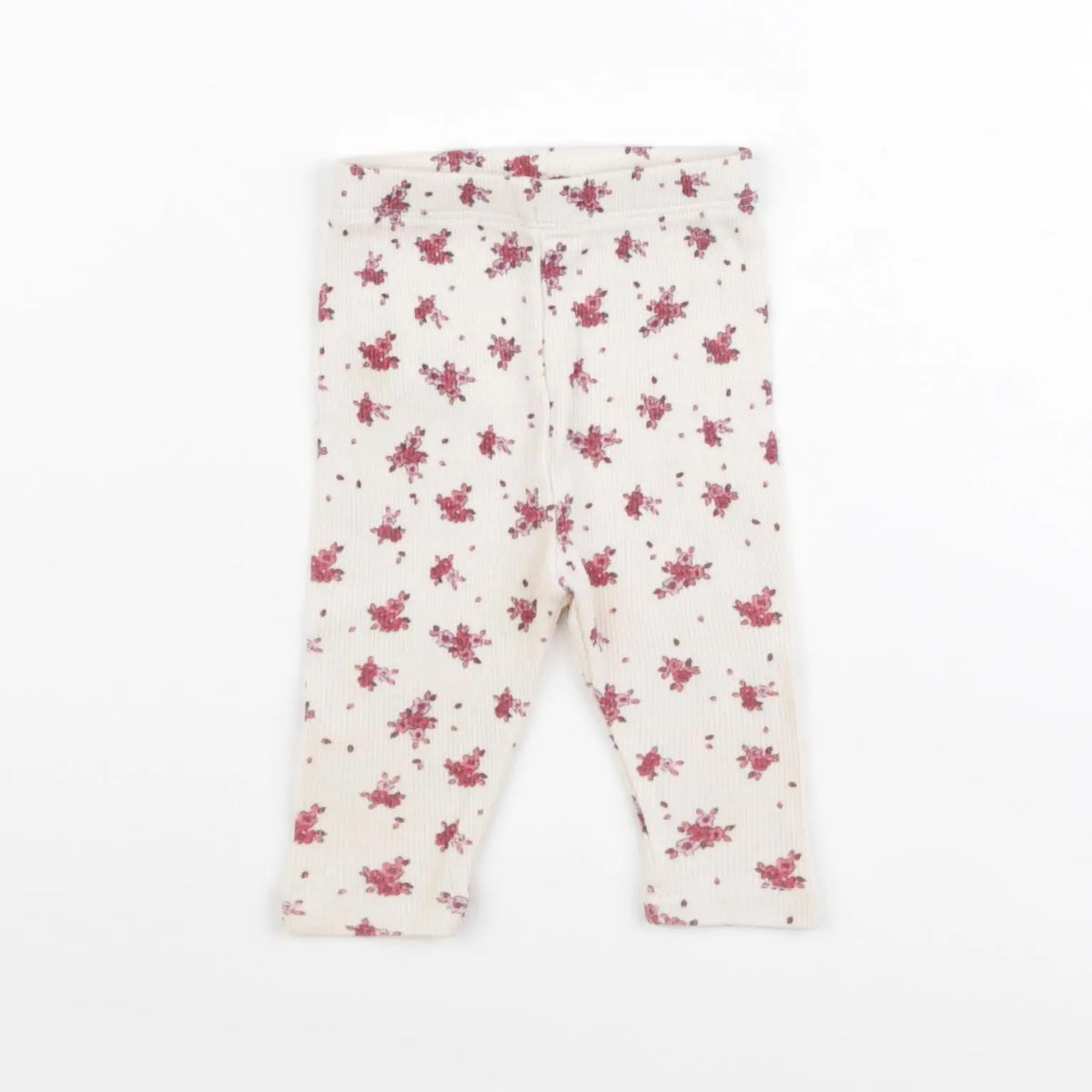 Vertbaudet - legging beige, rose - 3 mois