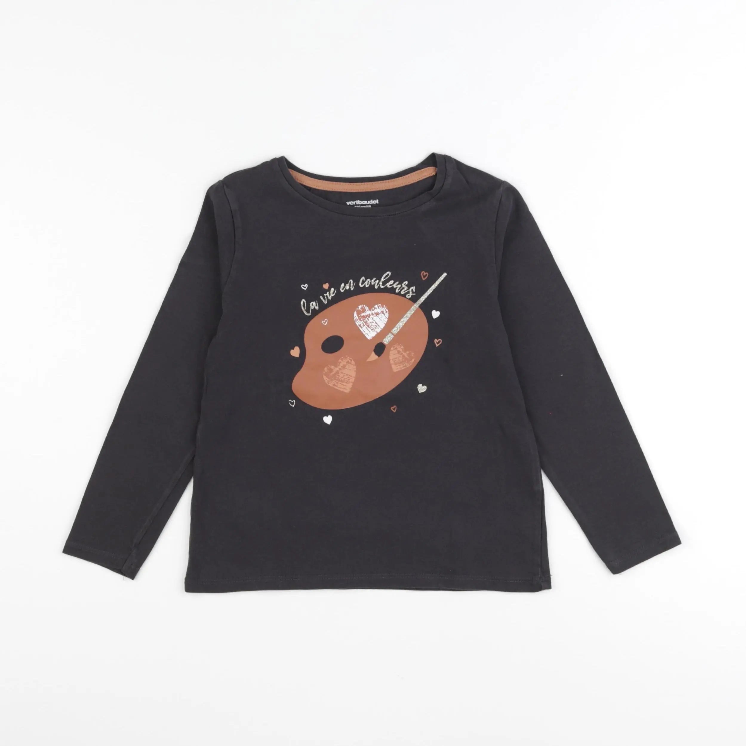 Vertbaudet - tee-shirt gris - 6 ans