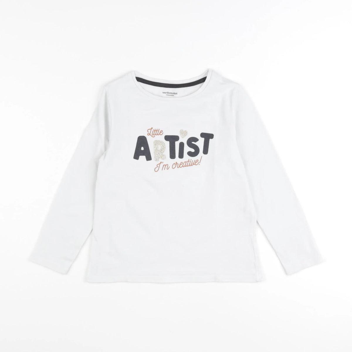 Vertbaudet - tee-shirt blanc - 6 ans