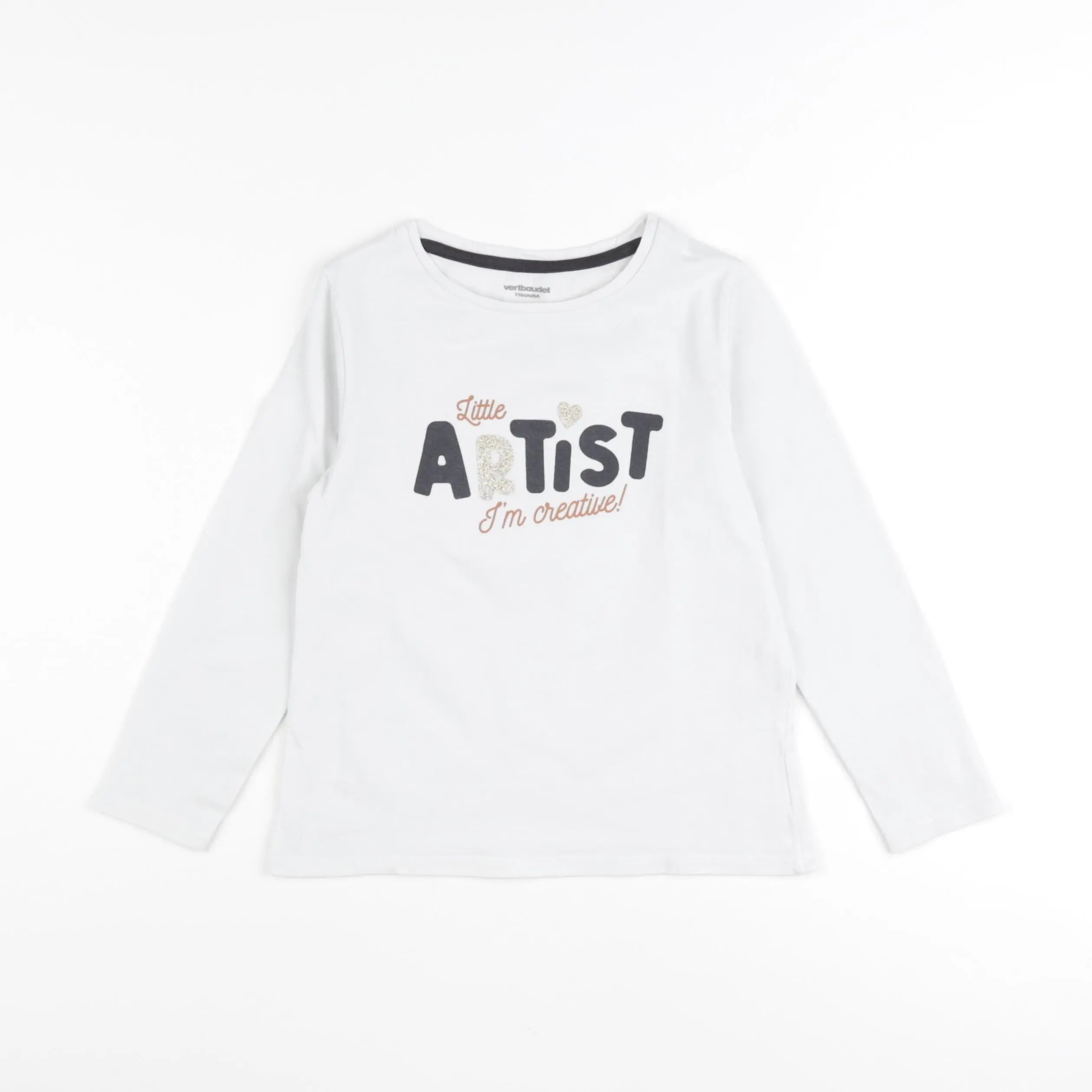 Vertbaudet - tee-shirt blanc - 6 ans