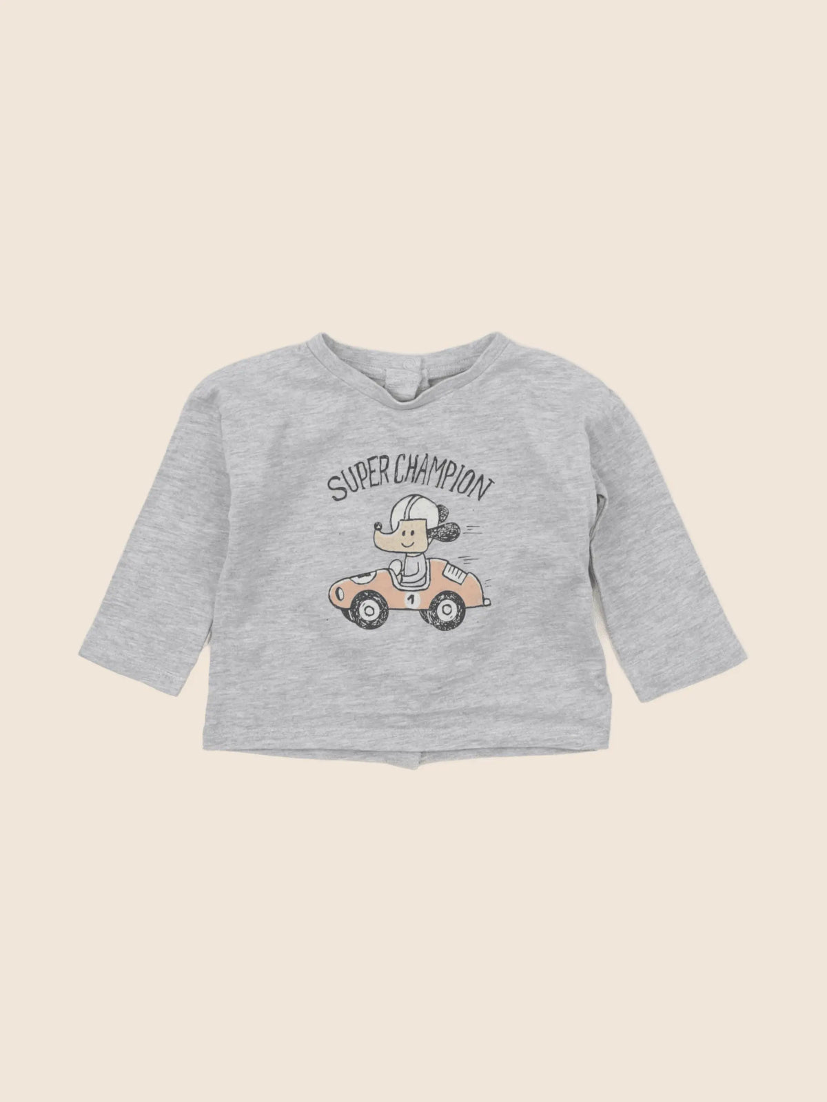 Vertbaudet - tee-shirt gris - 9 mois