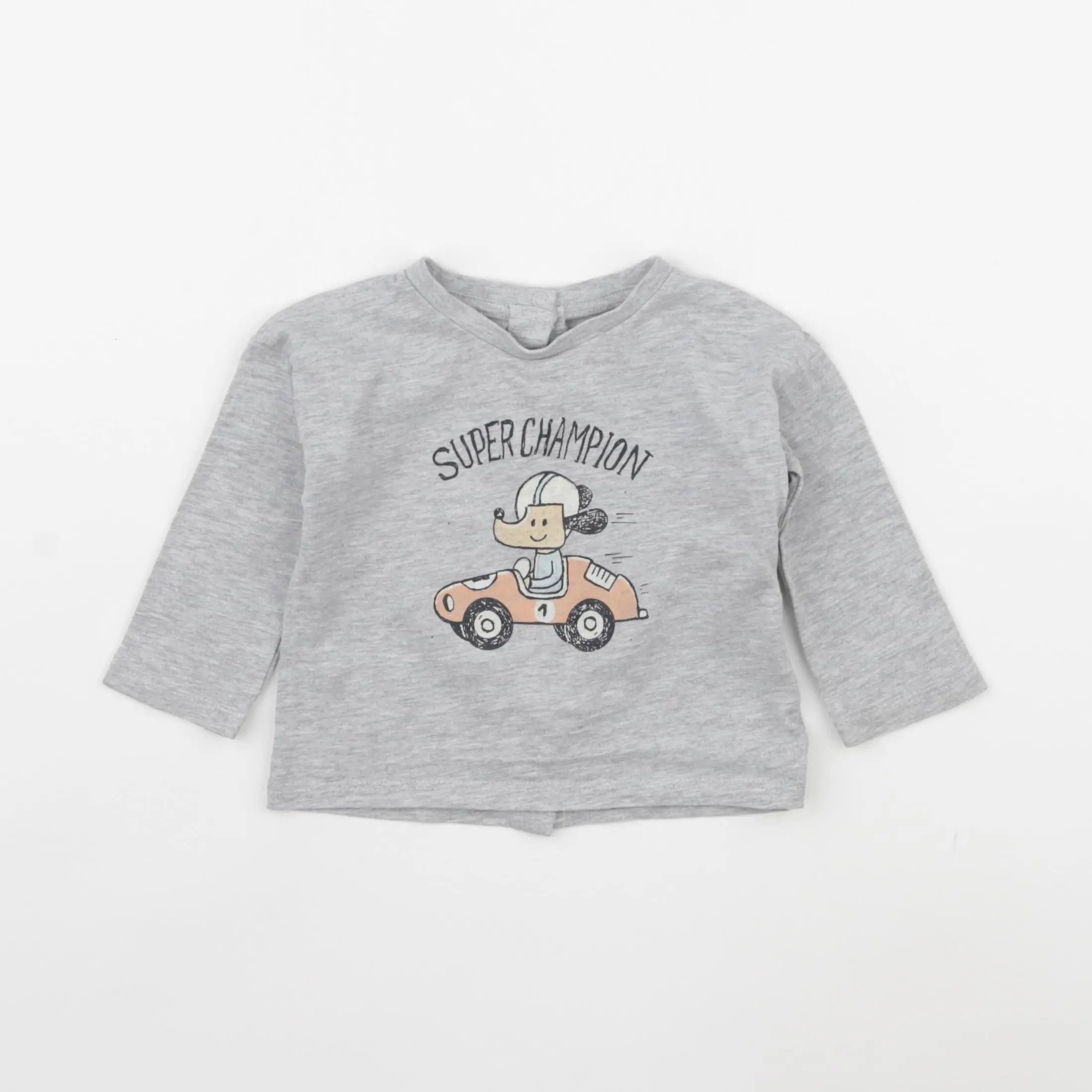Vertbaudet - tee-shirt gris - 9 mois