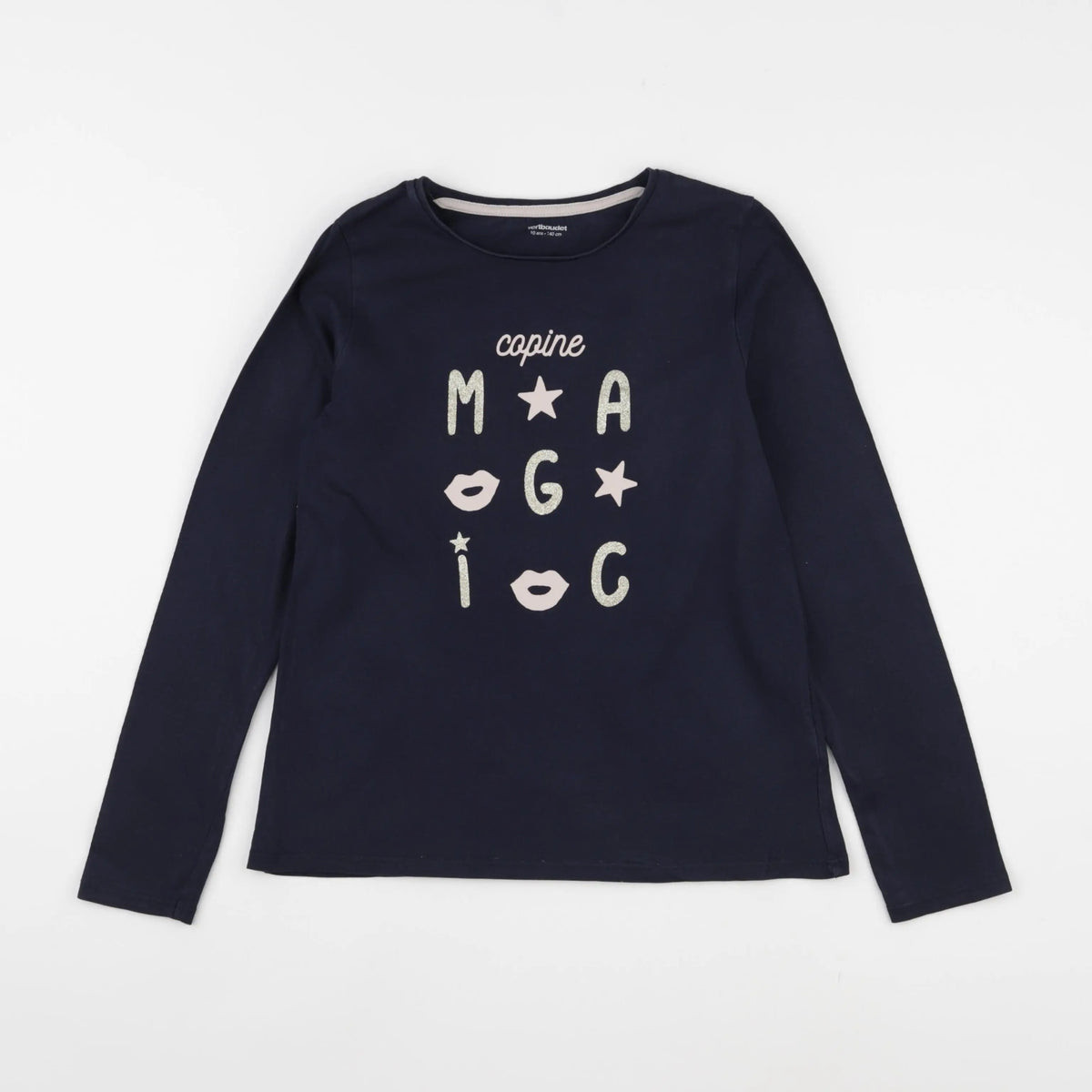 Vertbaudet - tee-shirt bleu - 10 ans