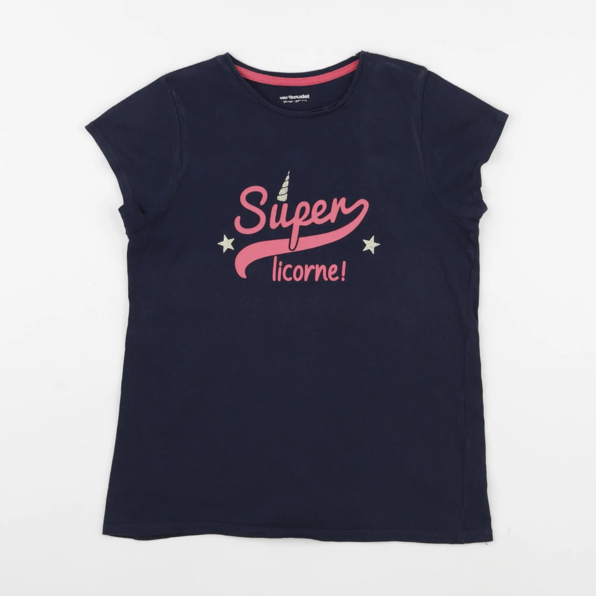 Vertbaudet - tee-shirt bleu - 10 ans