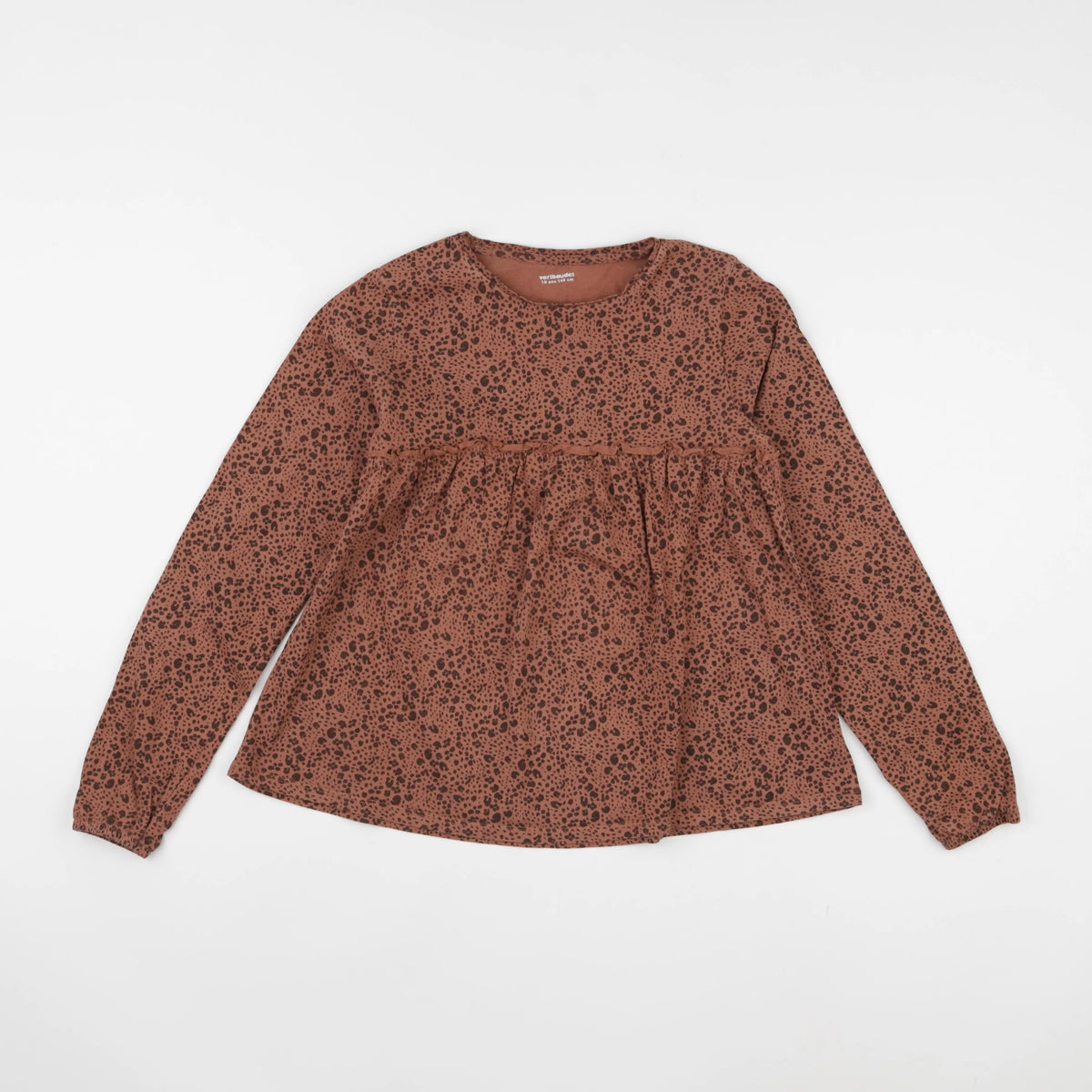 Vertbaudet - tee-shirt marron - 10 ans