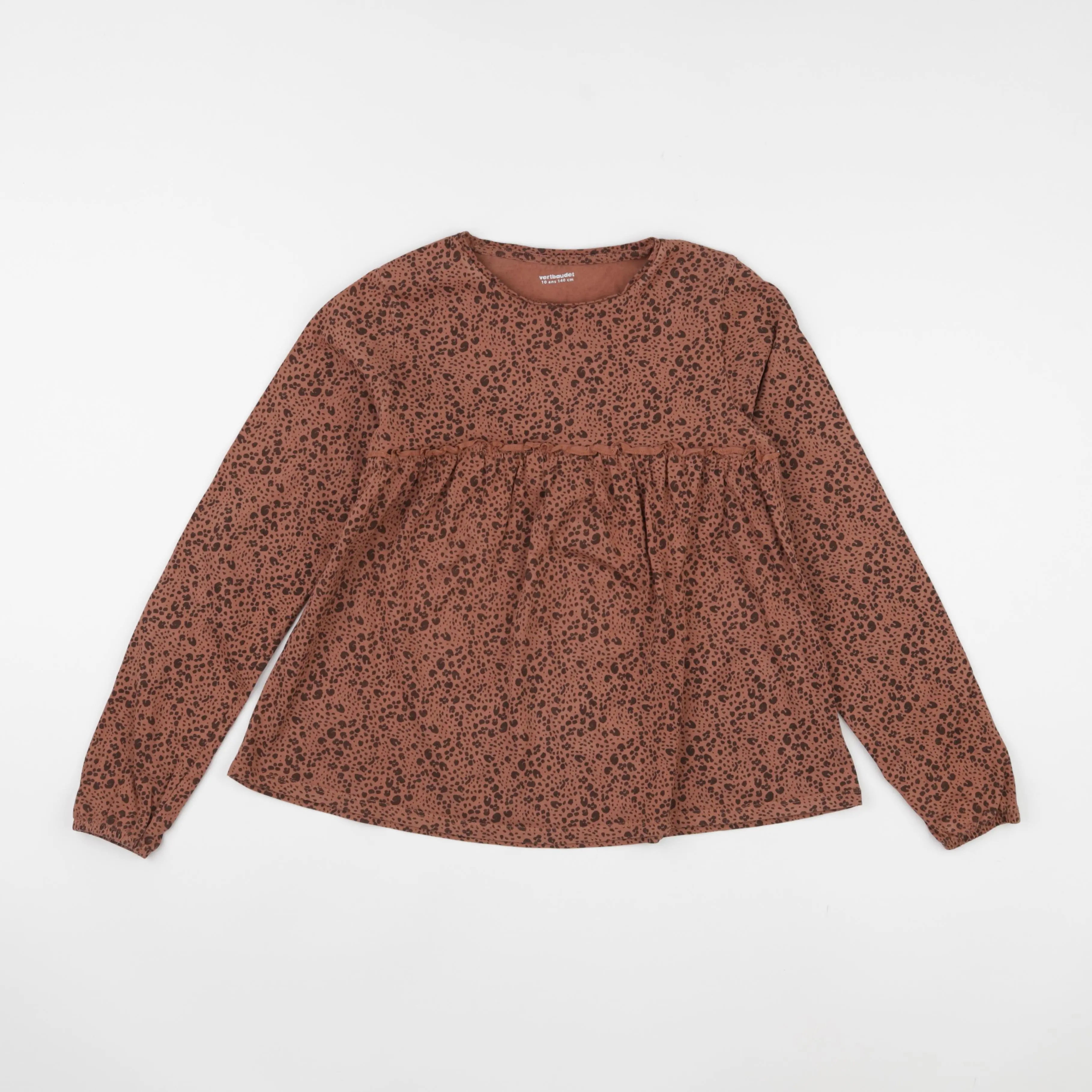 Vertbaudet - tee-shirt marron - 10 ans