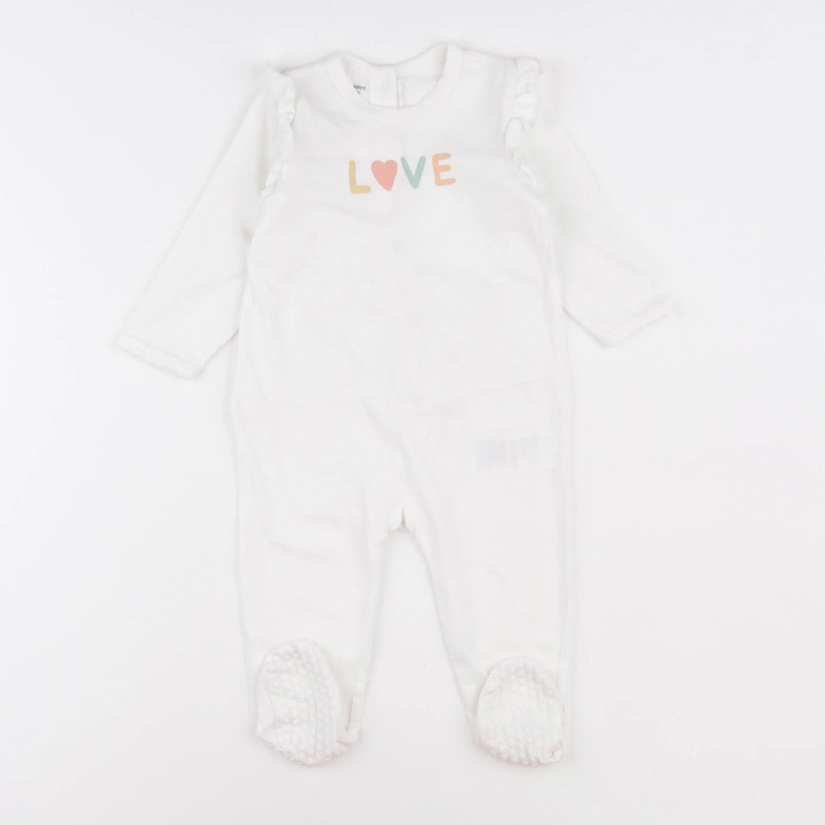 Vertbaudet - pyjama coton blanc - 12 mois