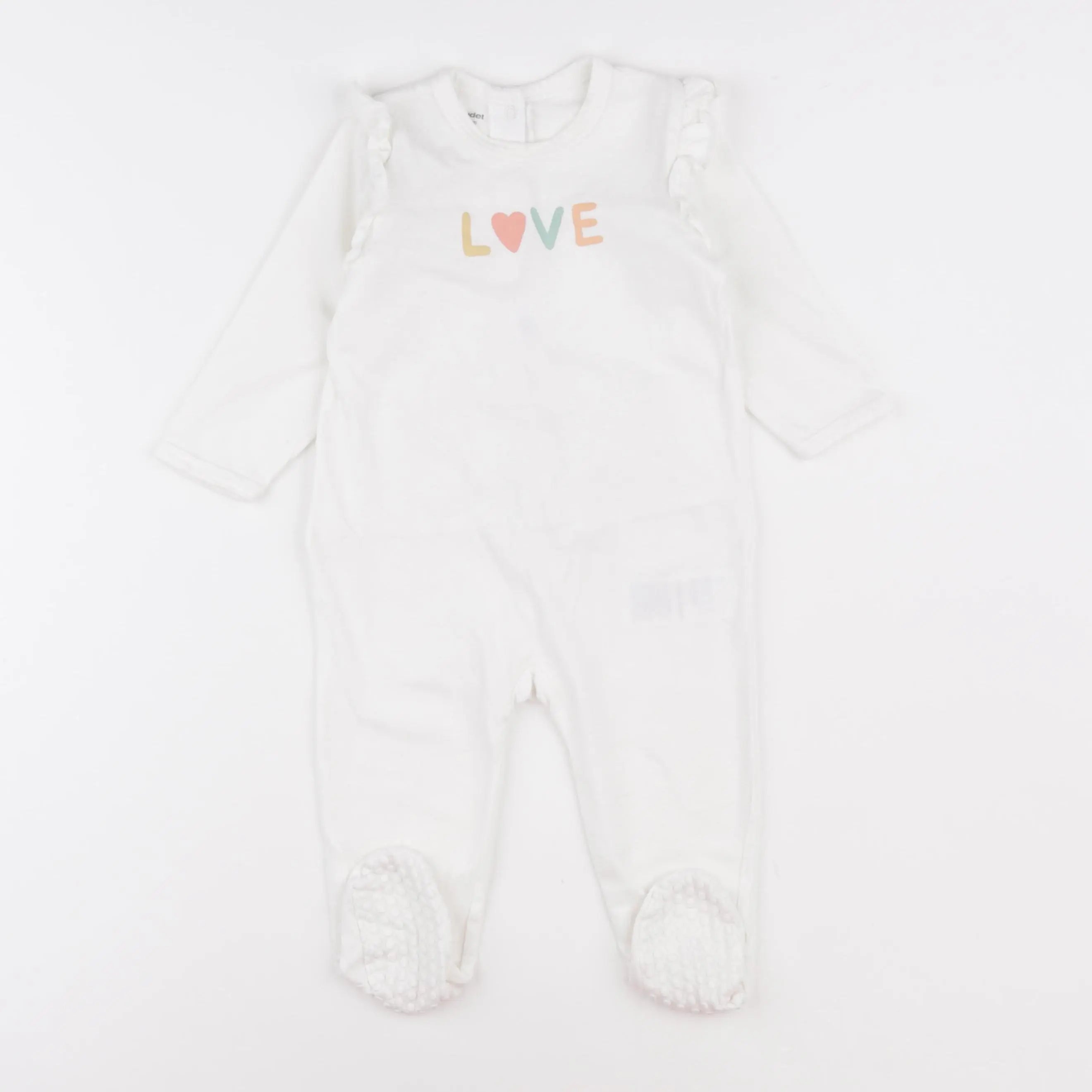 Vertbaudet - pyjama coton blanc - 12 mois