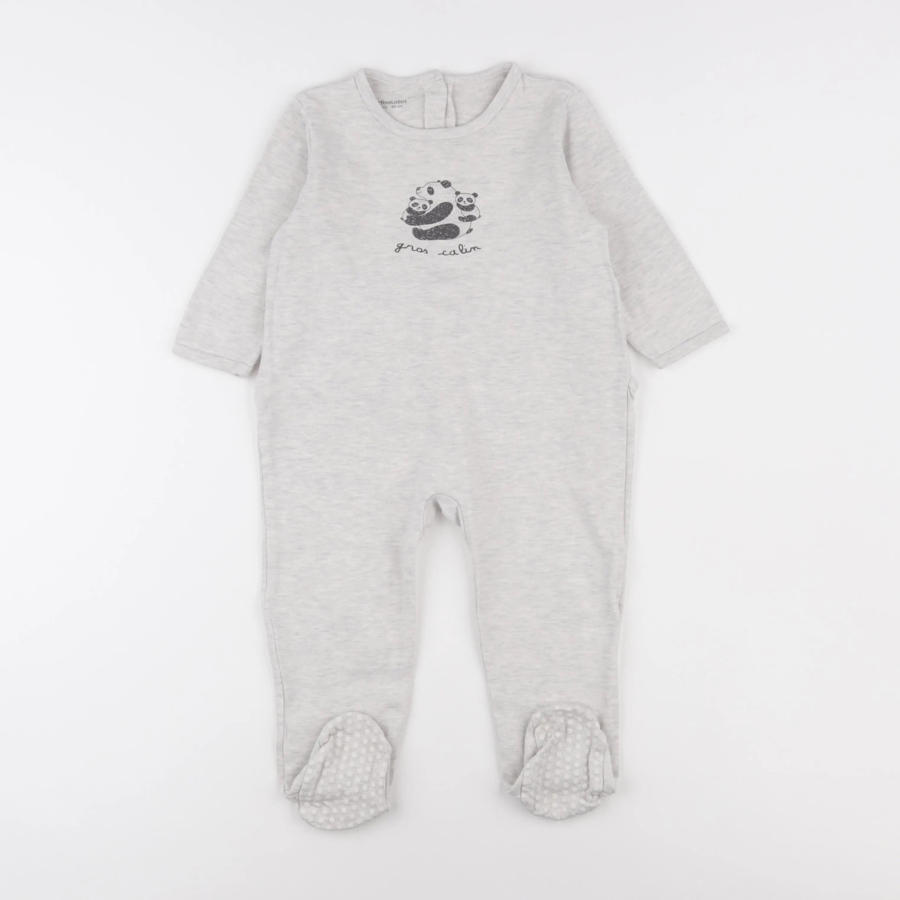 Vertbaudet - pyjama coton gris - 24 mois