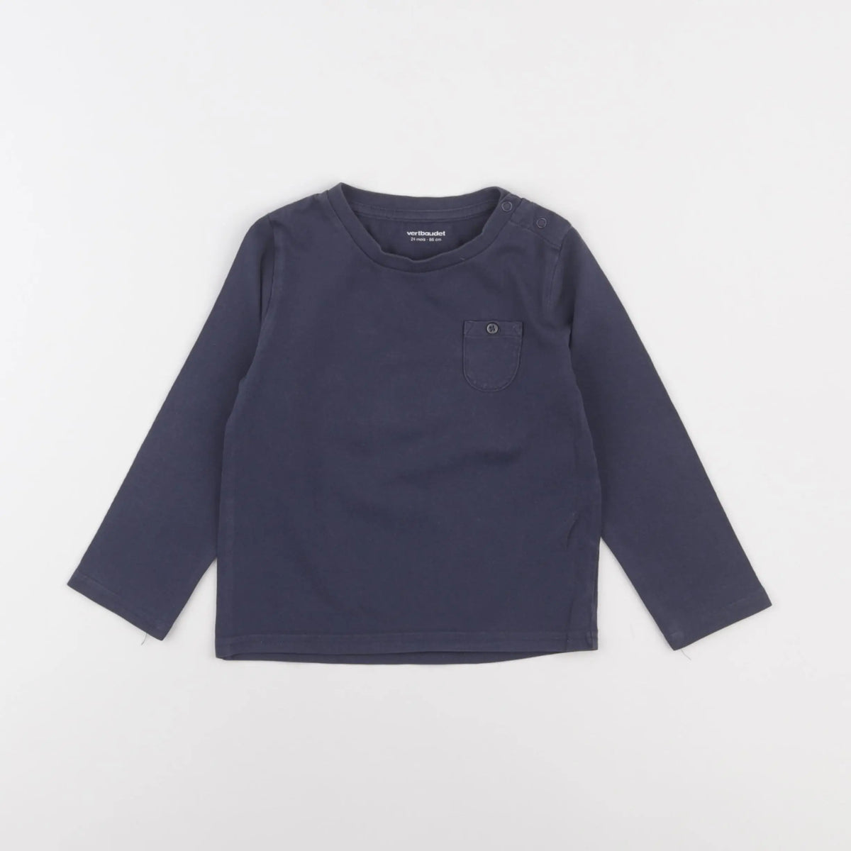 Vertbaudet - tee-shirt bleu - 24 mois