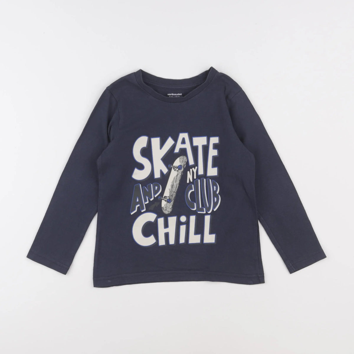 Vertbaudet - tee-shirt bleu - 6 ans