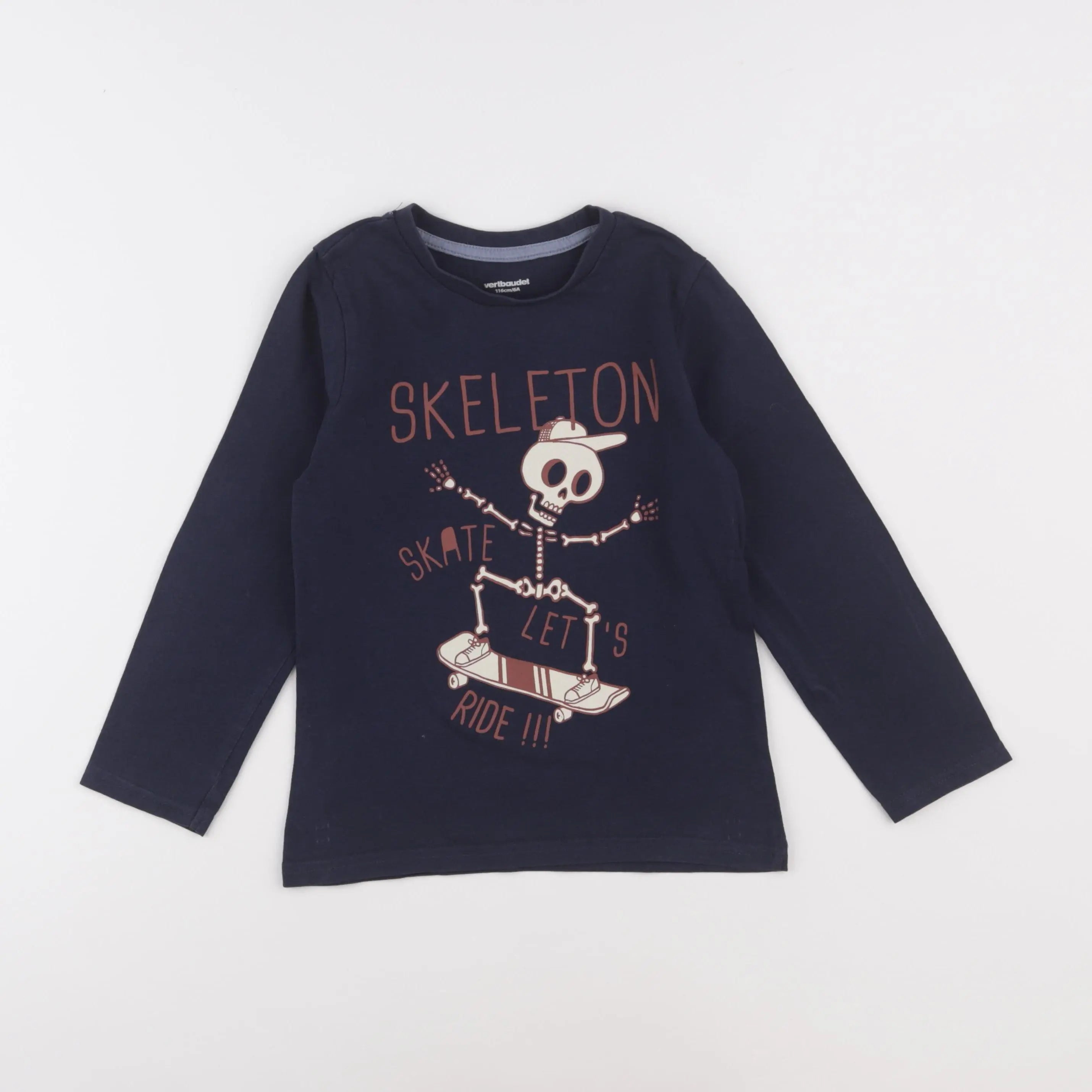 Vertbaudet - tee-shirt bleu - 6 ans