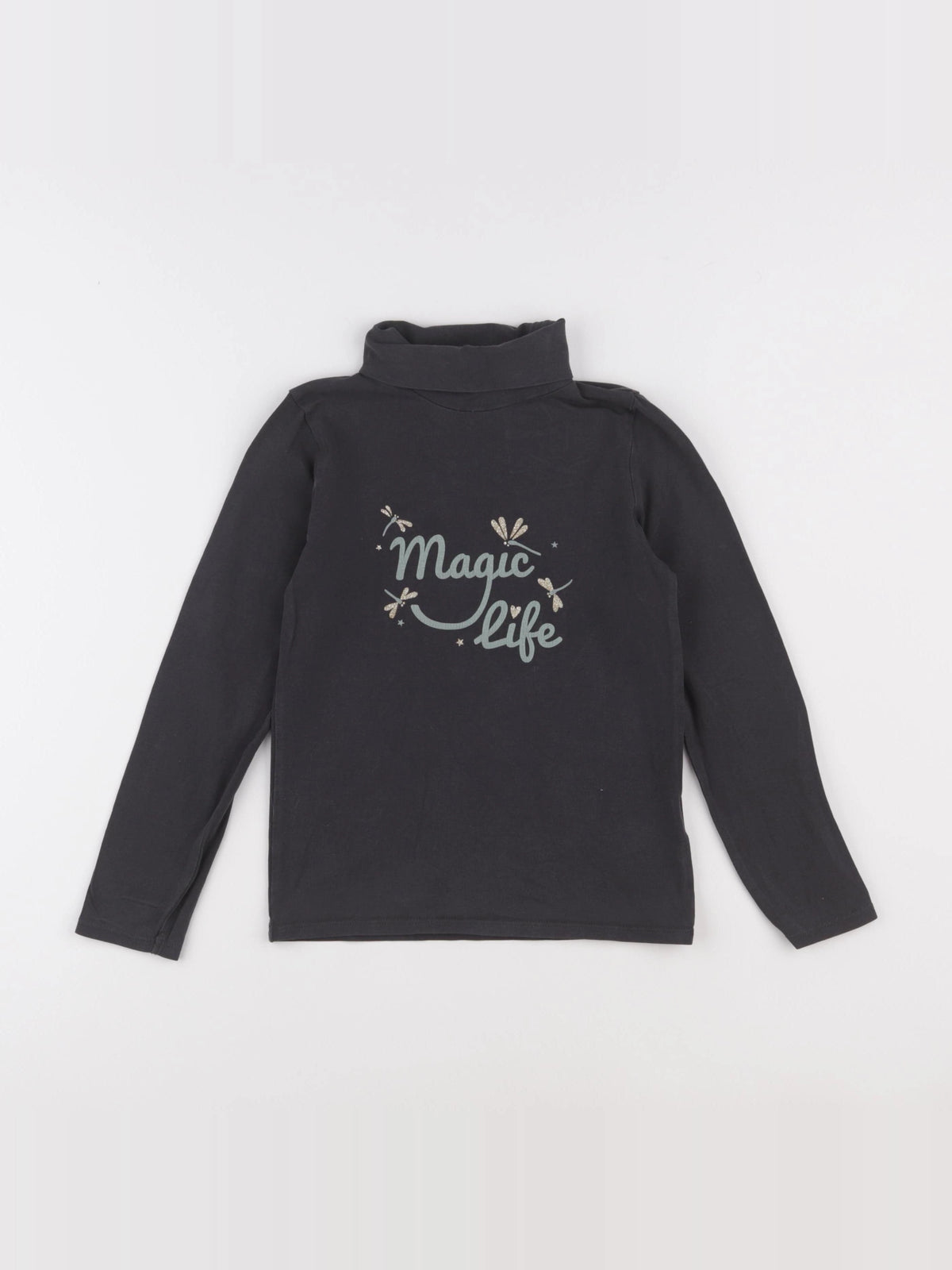 Vertbaudet - sous-pull taupe - 8 ans