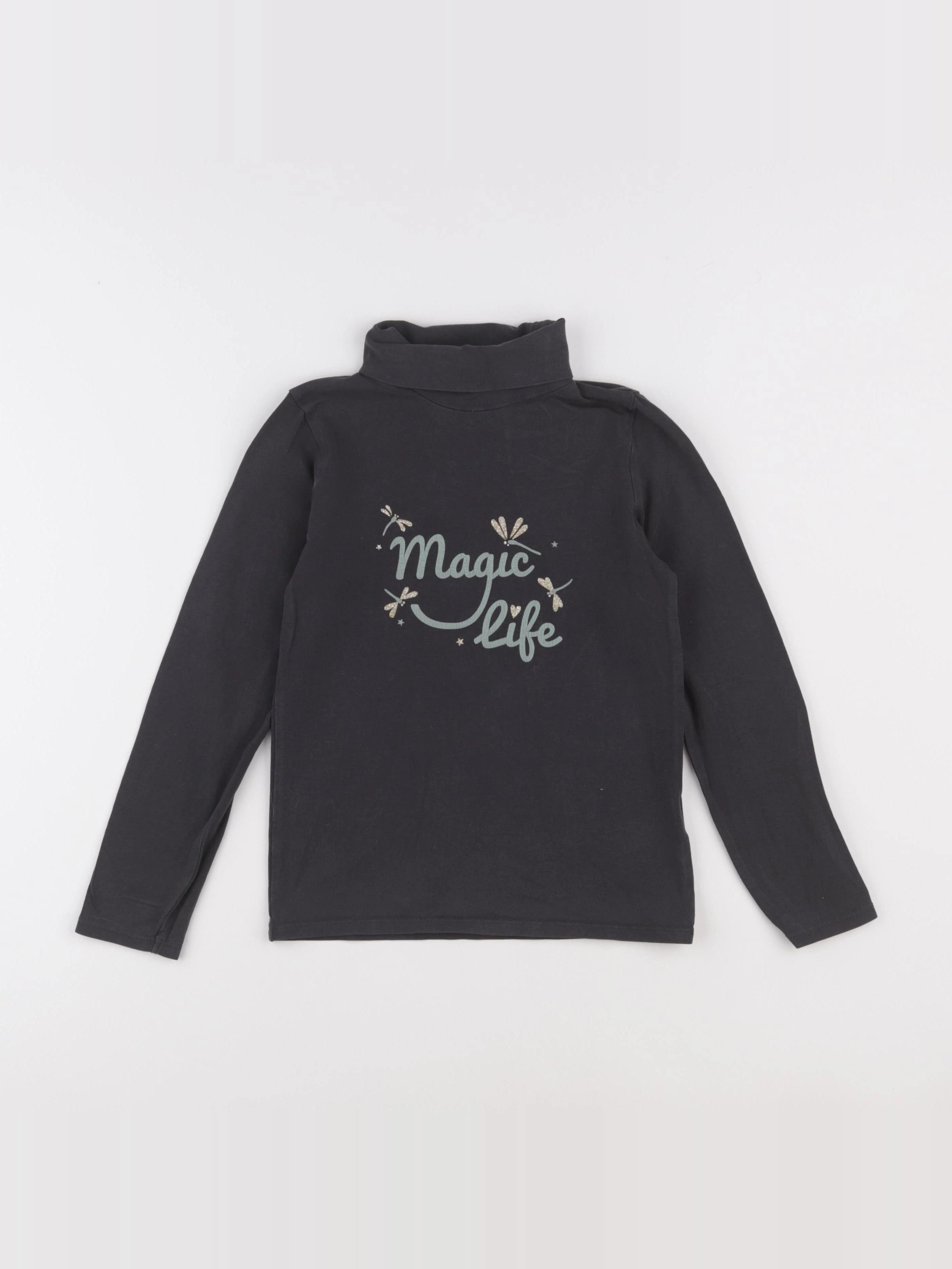 Vertbaudet - sous-pull taupe - 8 ans