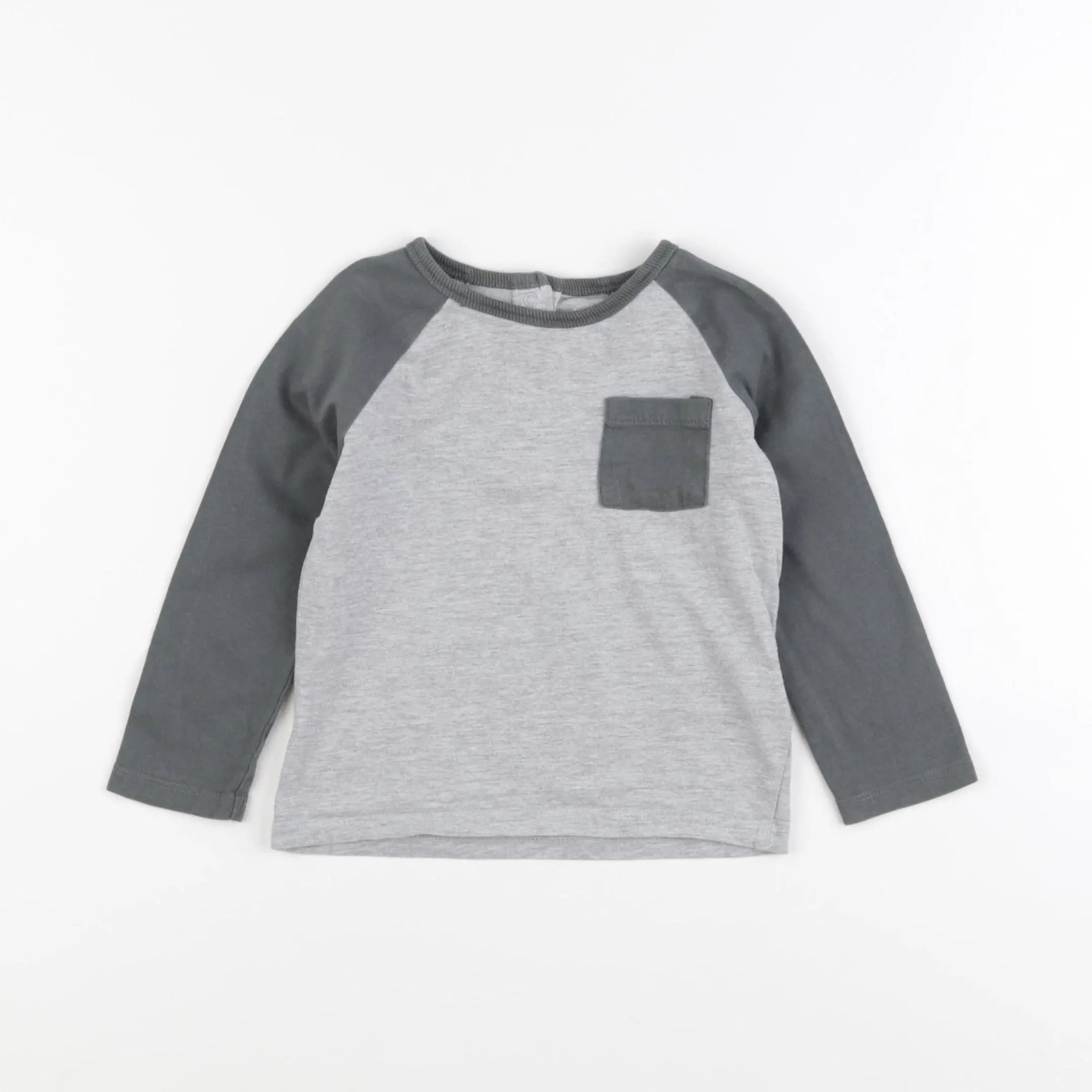Vertbaudet - tee-shirt gris - 2 ans