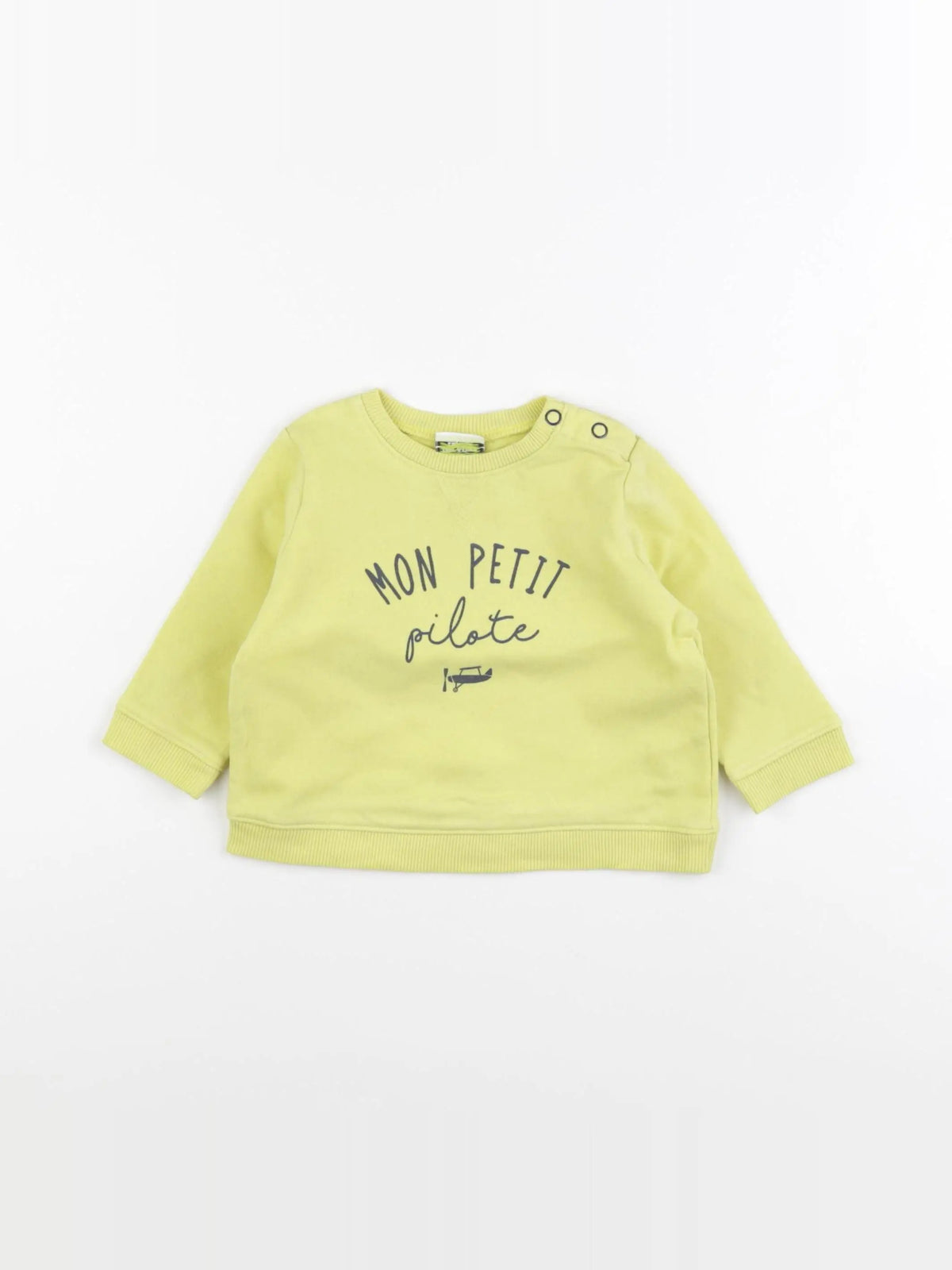 Tape à l'oeil - sweat jaune - 6 mois