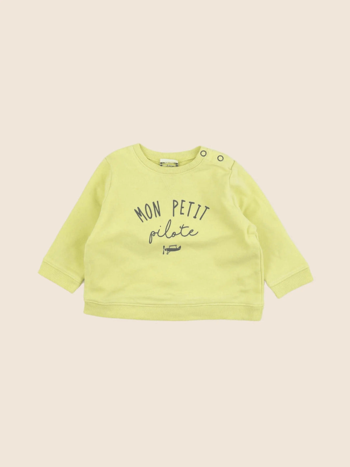 Tape à l'oeil - sweat jaune - 6 mois