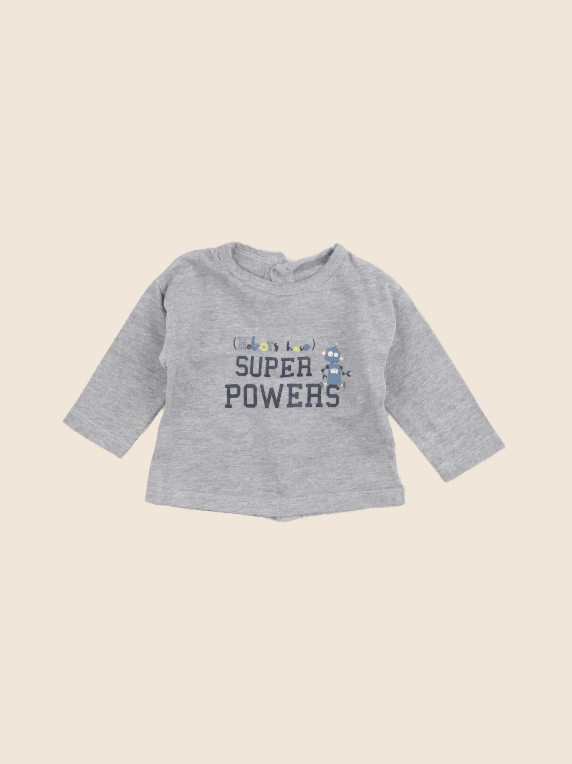 Vertbaudet - tee-shirt gris - 3 mois