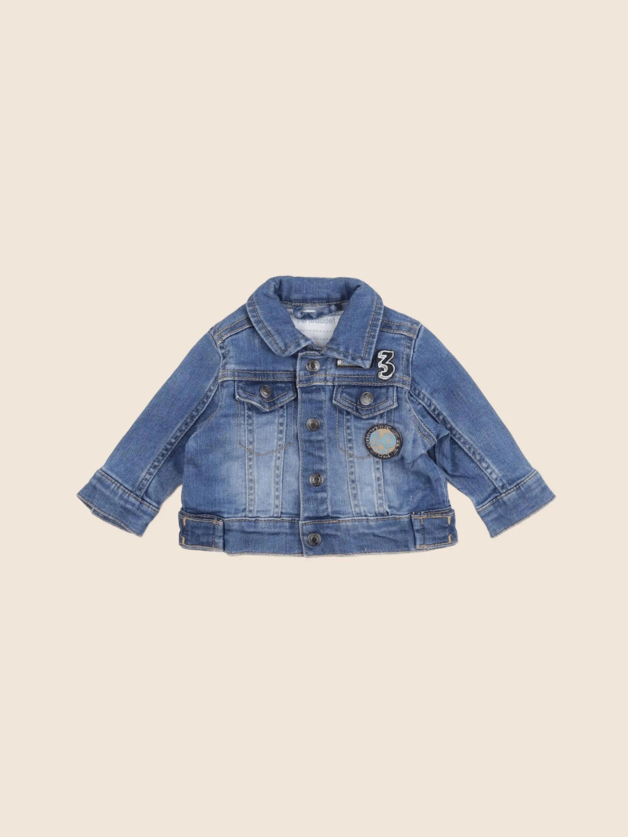 Vertbaudet - veste bleu - 3 mois