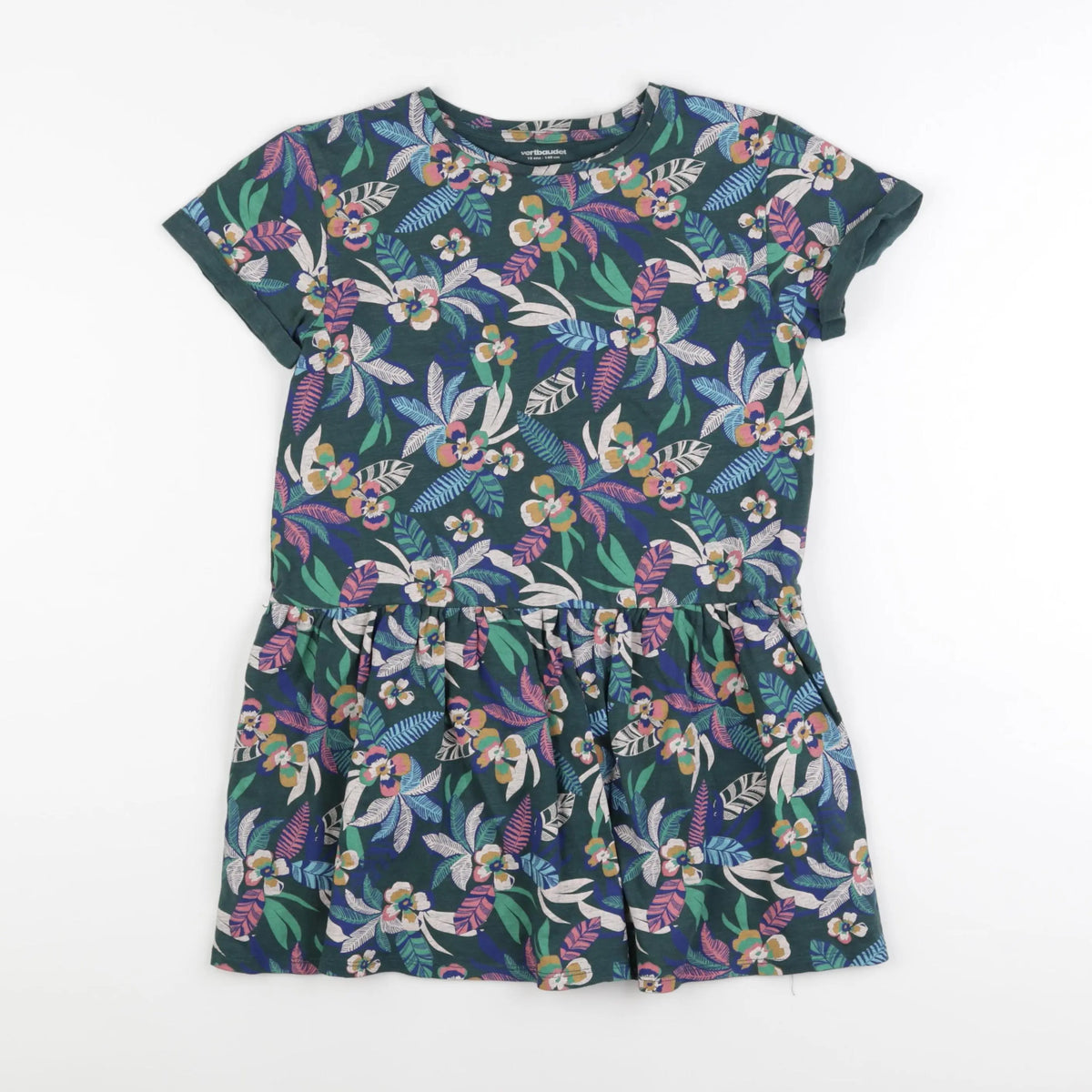 Vertbaudet - robe vert - 10 ans
