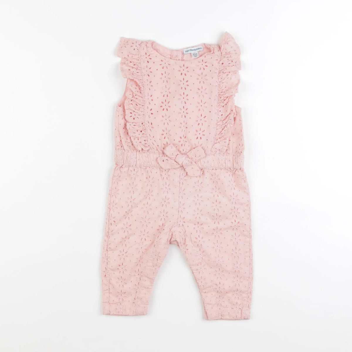 Vertbaudet - combinaison rose - 6 mois