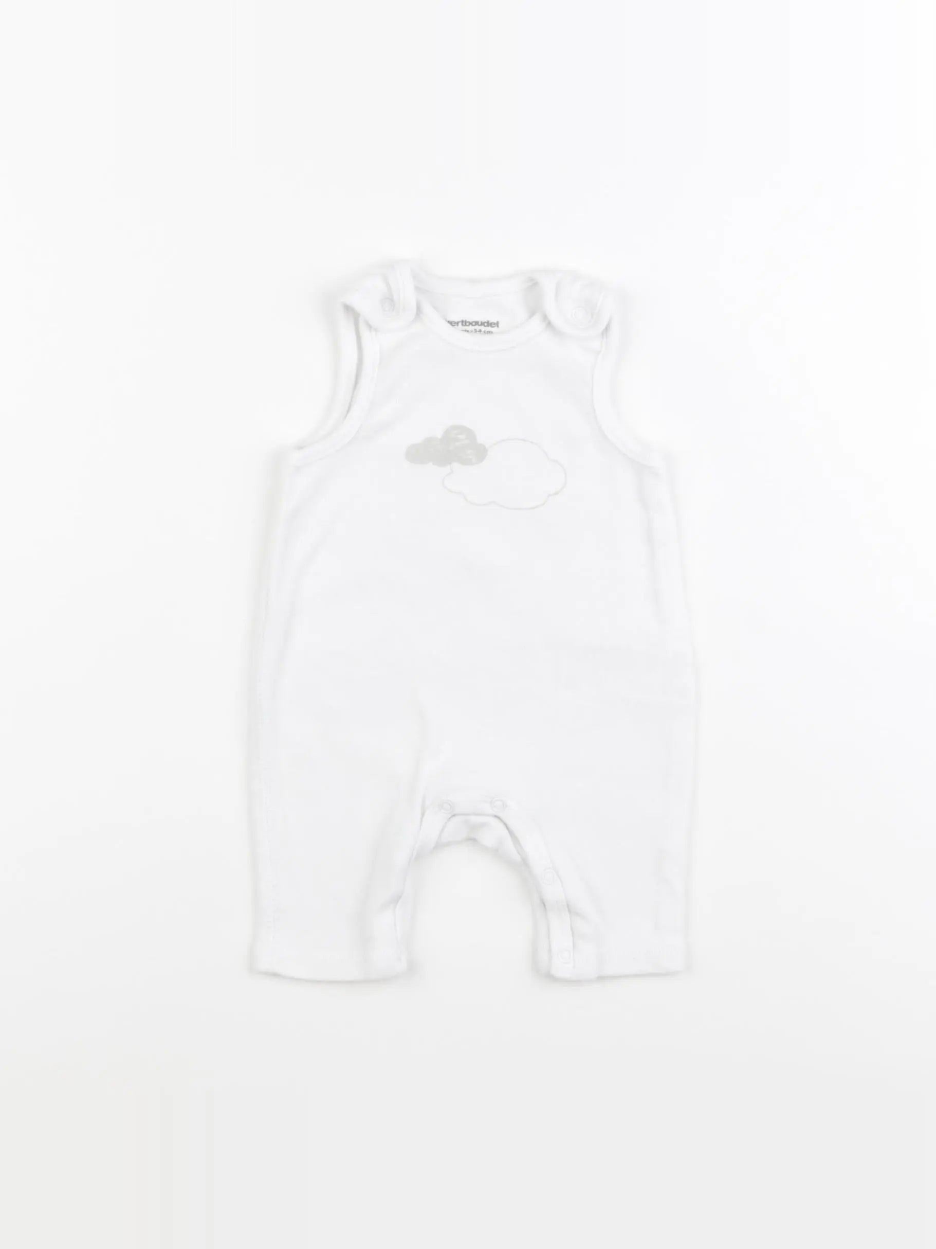 Vertbaudet - pyjama coton blanc - 1 mois