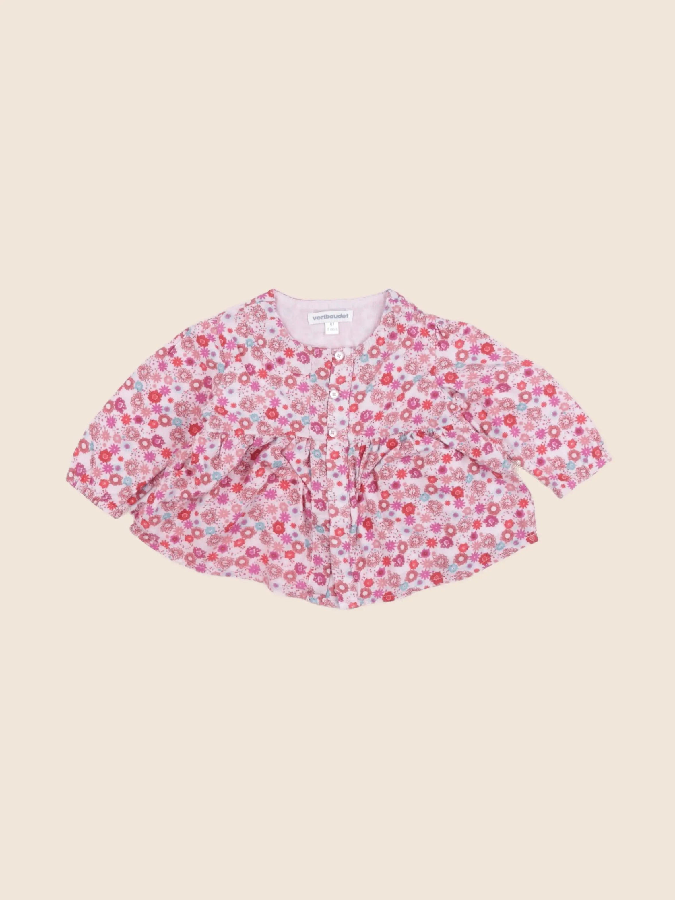 Vertbaudet - blouse rose - 6 mois