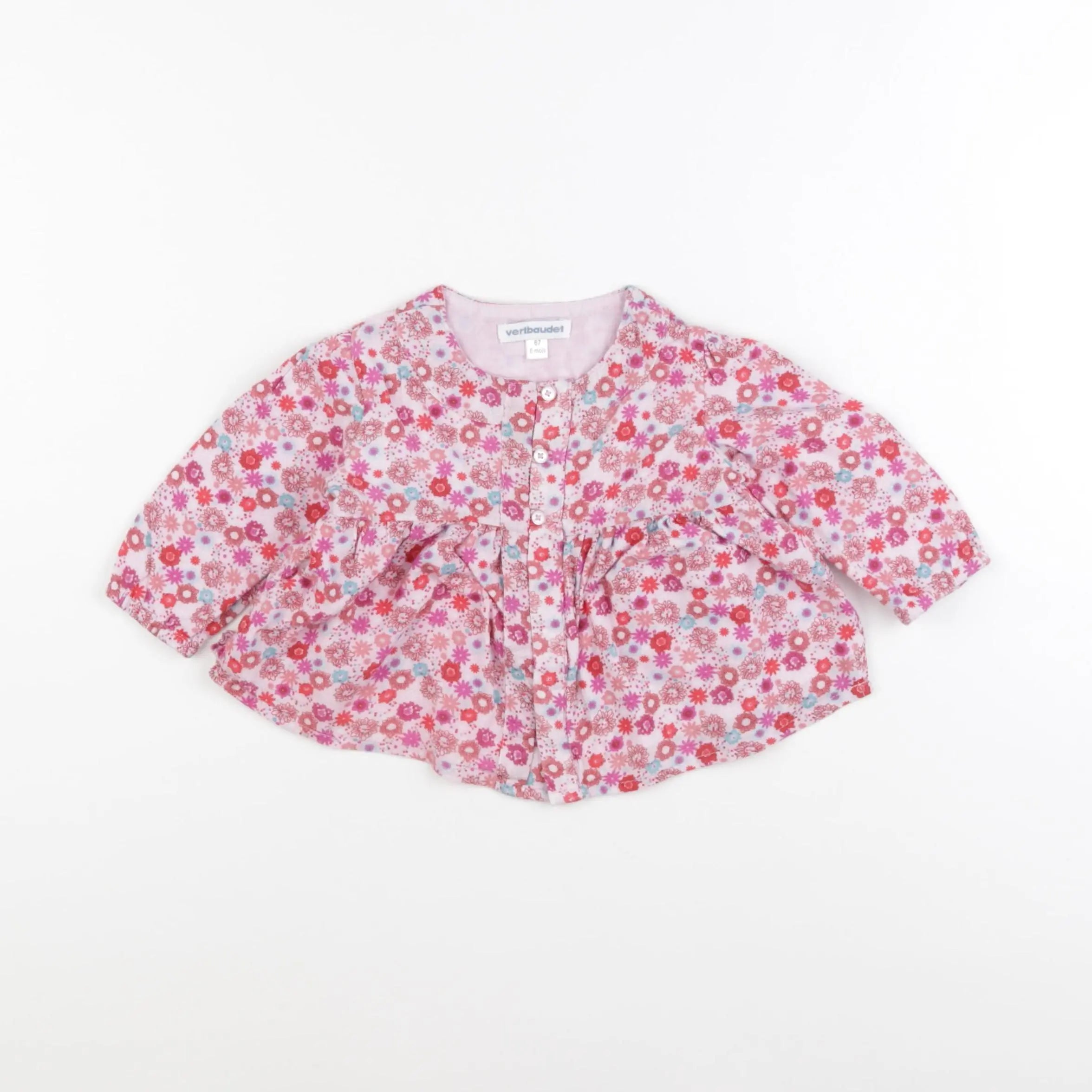 Vertbaudet - blouse rose - 6 mois